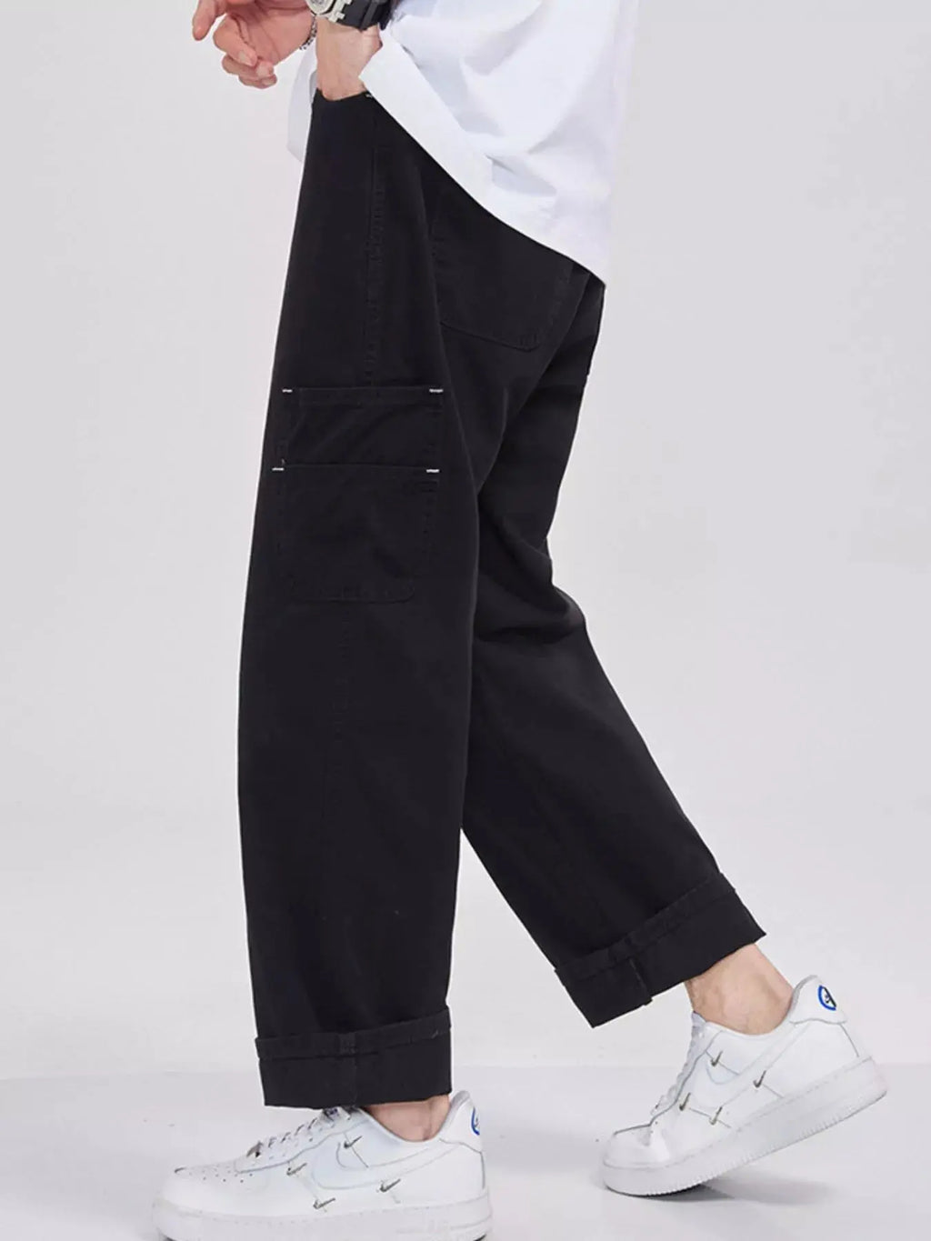 Men's Full Size Relaxed Fit Cargo Jeans Plus Size  COOLANDBAG