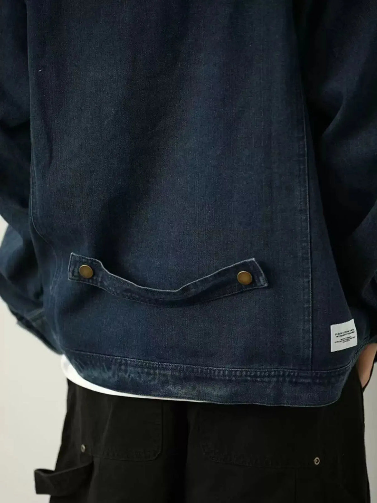 Men's Full Size Washed Zip Up Denim Jacket Plus Size  COOLANDBAG