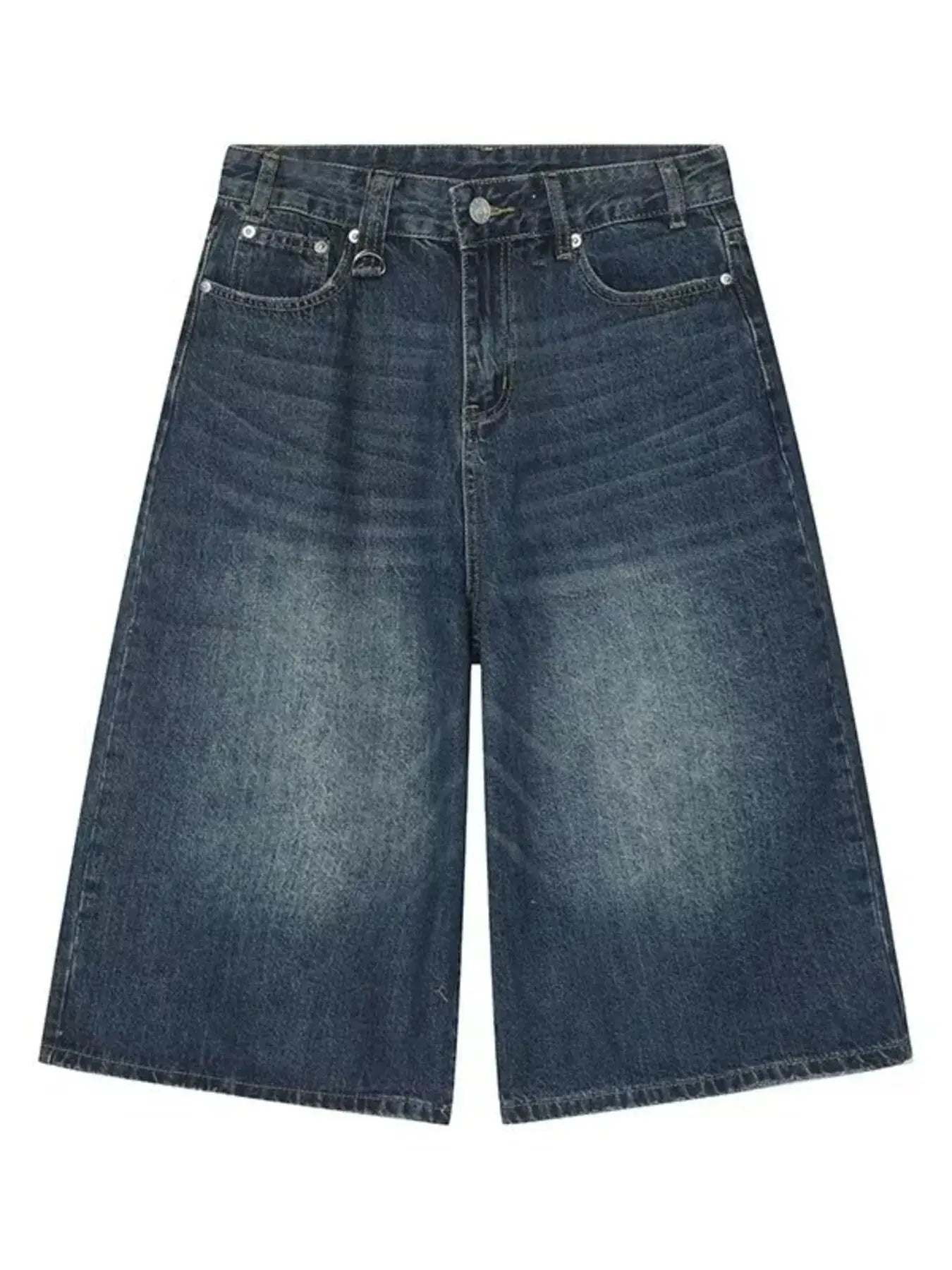 Men's Full Size Wide Leg Cropped Jeans Plus Size  COOLANDBAG