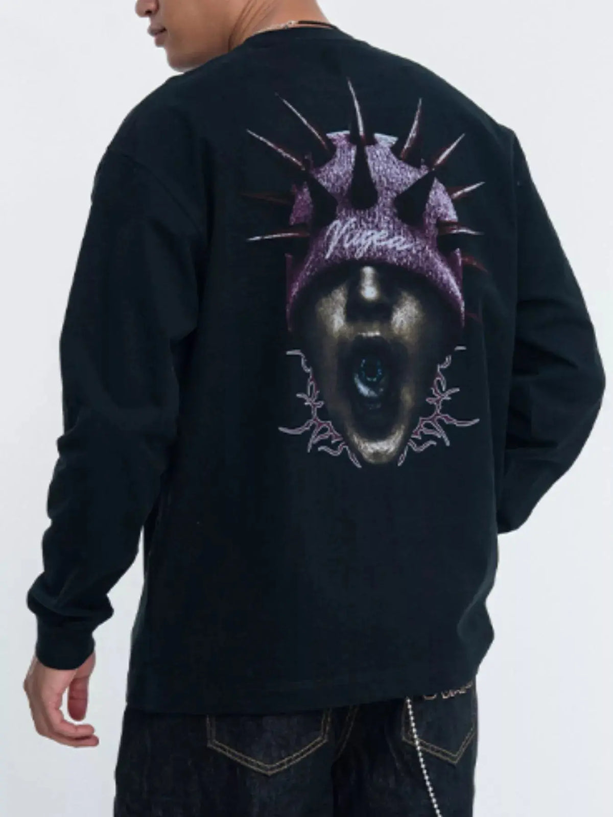 T-Shirt Imprimé Manches Longues Homme