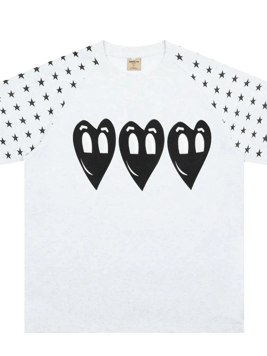 Men's Heart Round Neck Short Sleeve T-Shirt  COOLANDBAG
