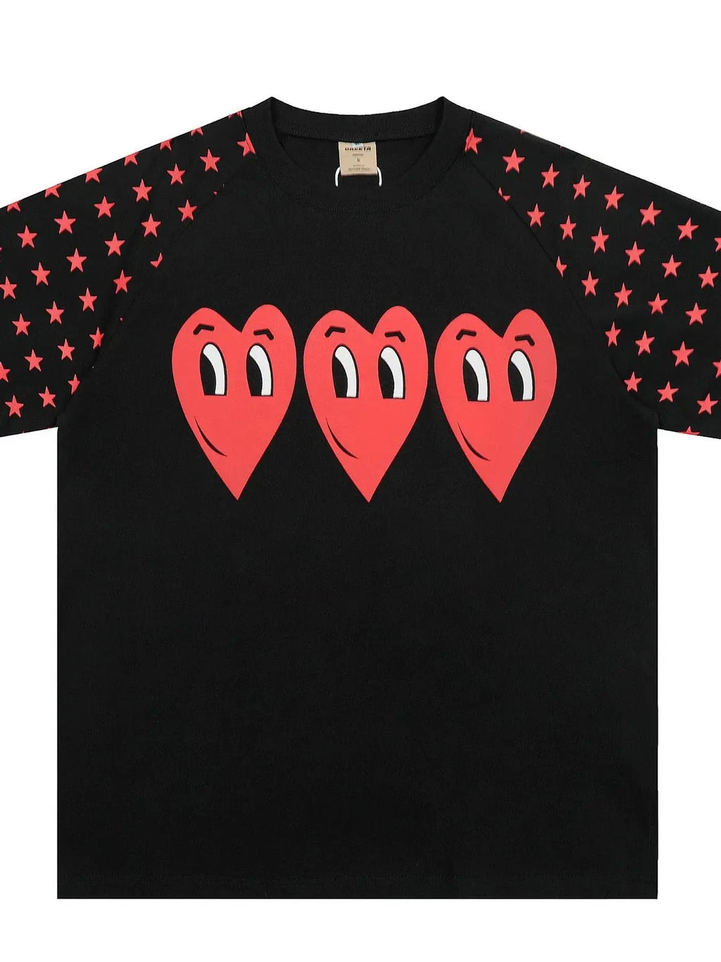 Men's Heart Round Neck Short Sleeve T-Shirt  COOLANDBAG