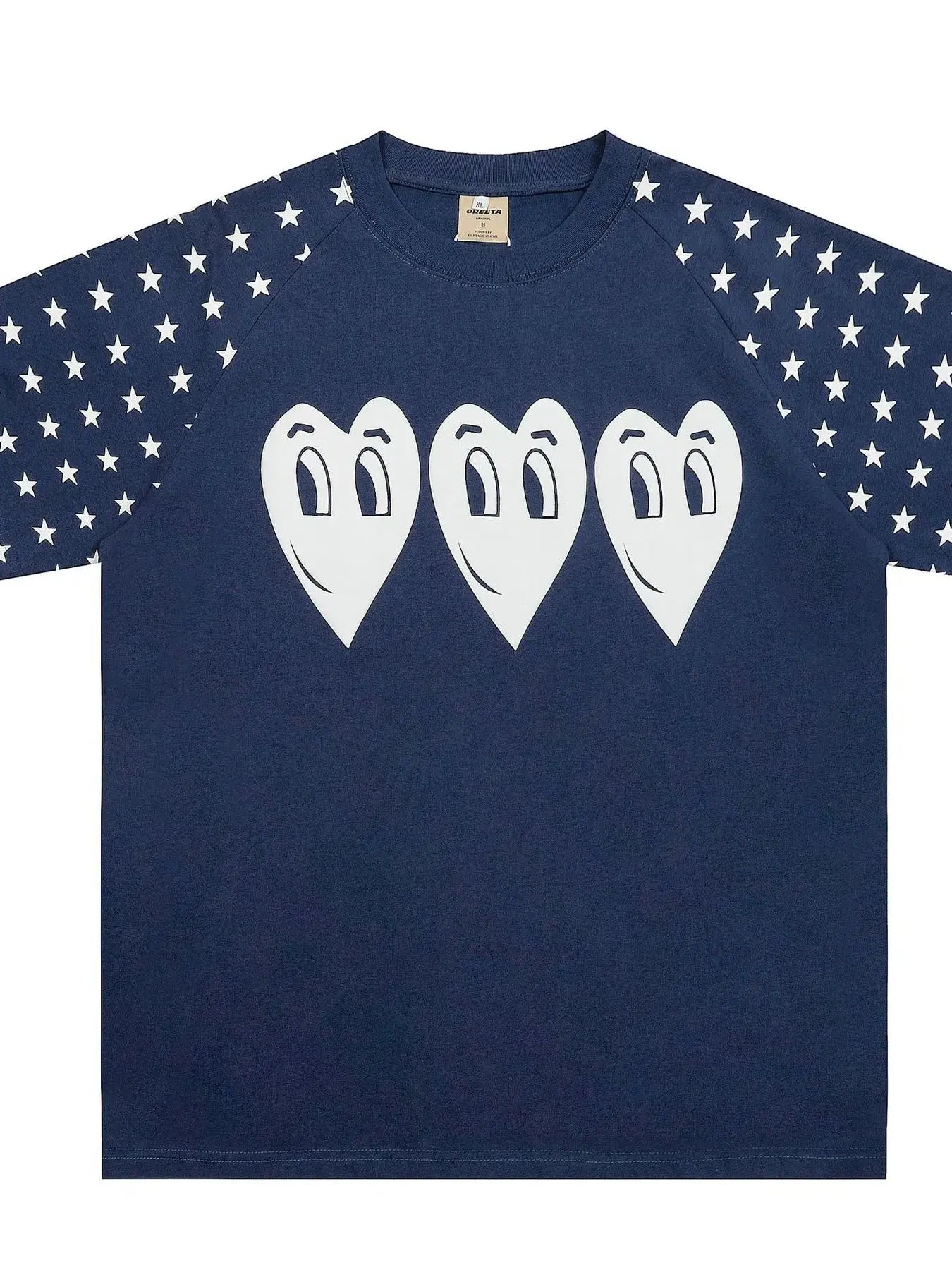 Men's Heart Round Neck Short Sleeve T-Shirt  COOLANDBAG