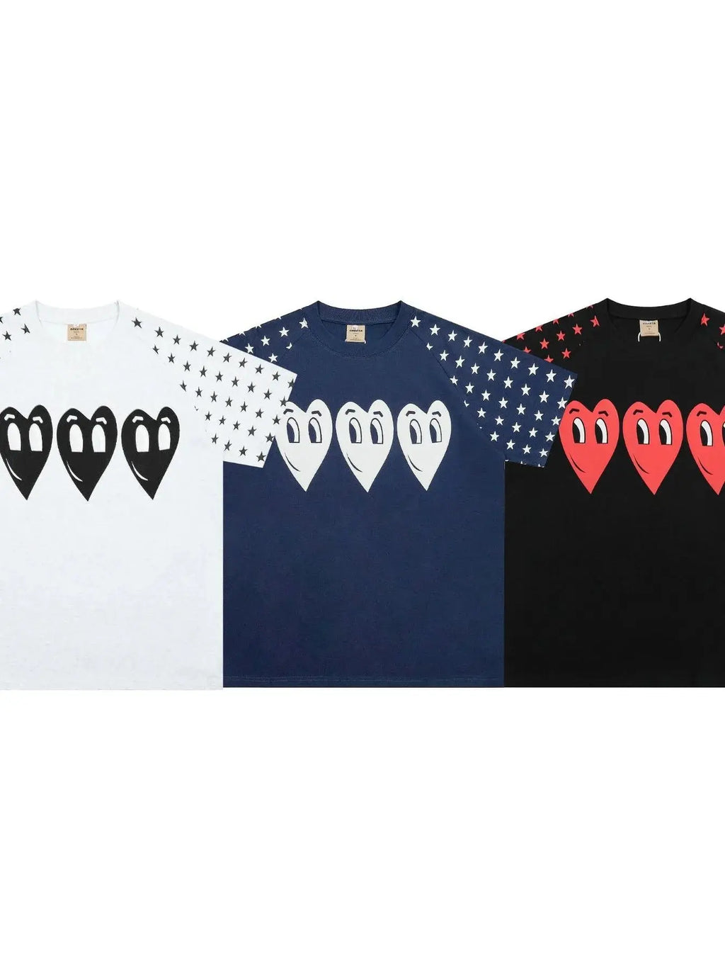 Men's Heart Round Neck Short Sleeve T-Shirt  COOLANDBAG
