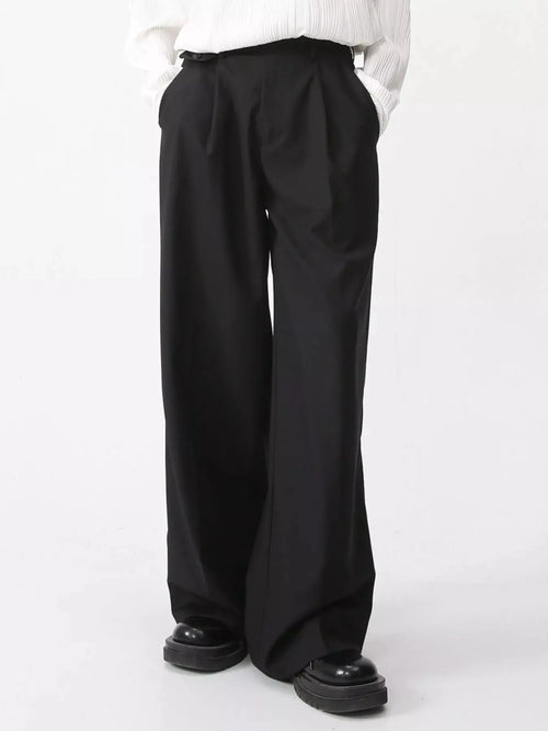 Men's High-Waisted Wide-Leg Pants  COOLANDBAG