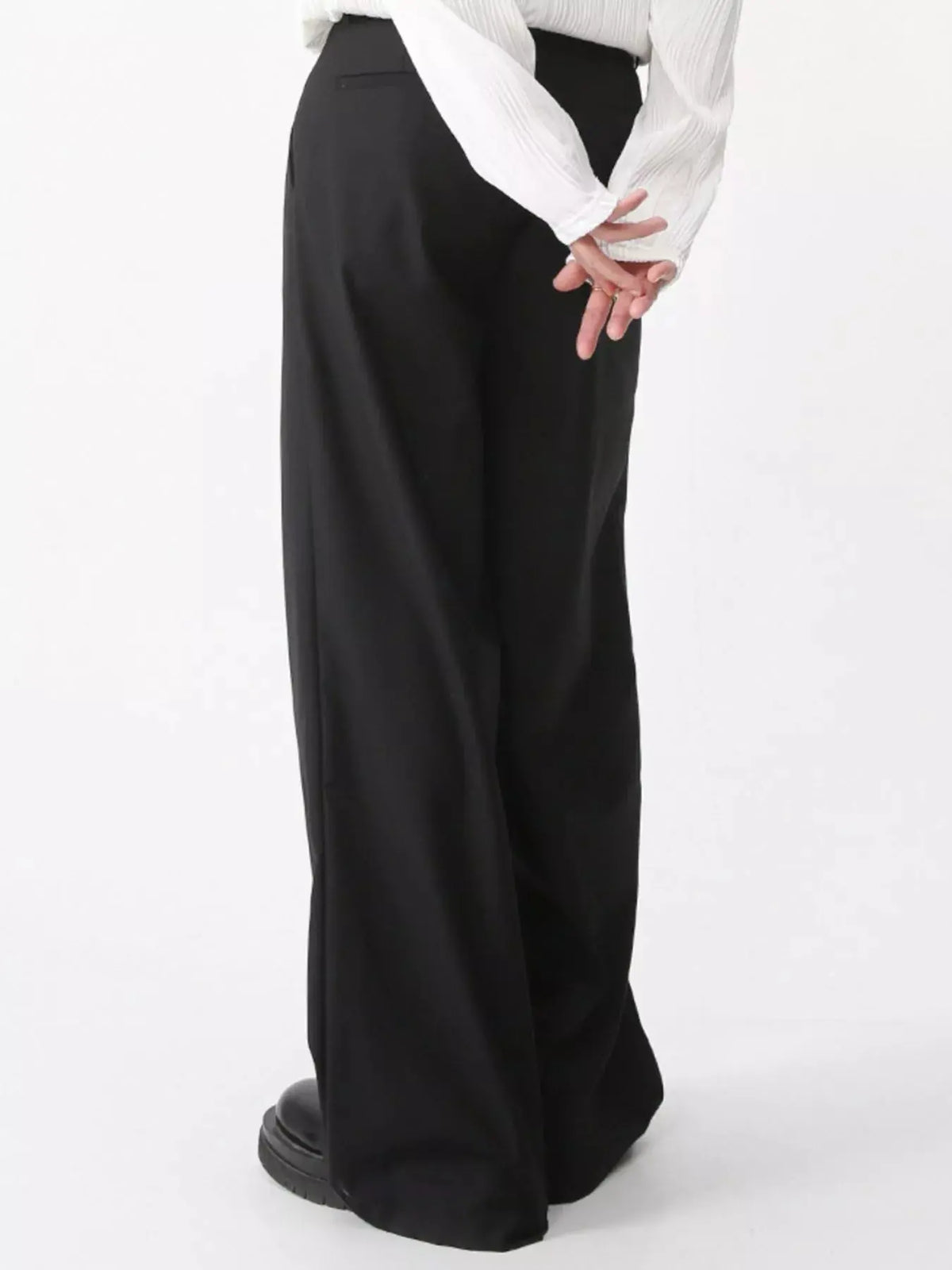Men's High-Waisted Wide-Leg Pants  COOLANDBAG