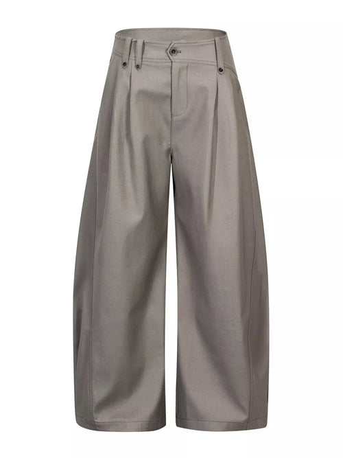 Men's High-Waisted Wide-Leg Pleated Casual Pants  COOLANDBAG