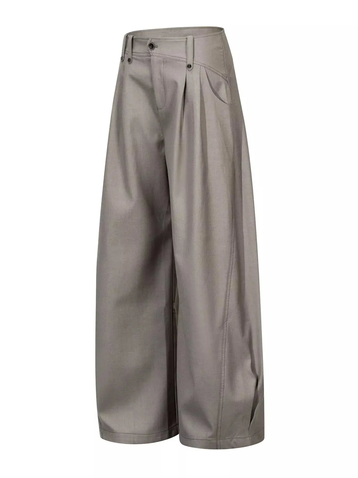 Men's High-Waisted Wide-Leg Pleated Casual Pants  COOLANDBAG