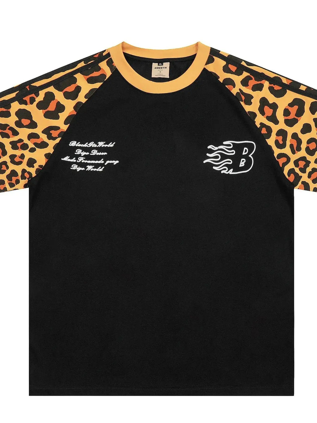 Men's Leopard Print Raglan Sleeve T-Shirt  COOLANDBAG
