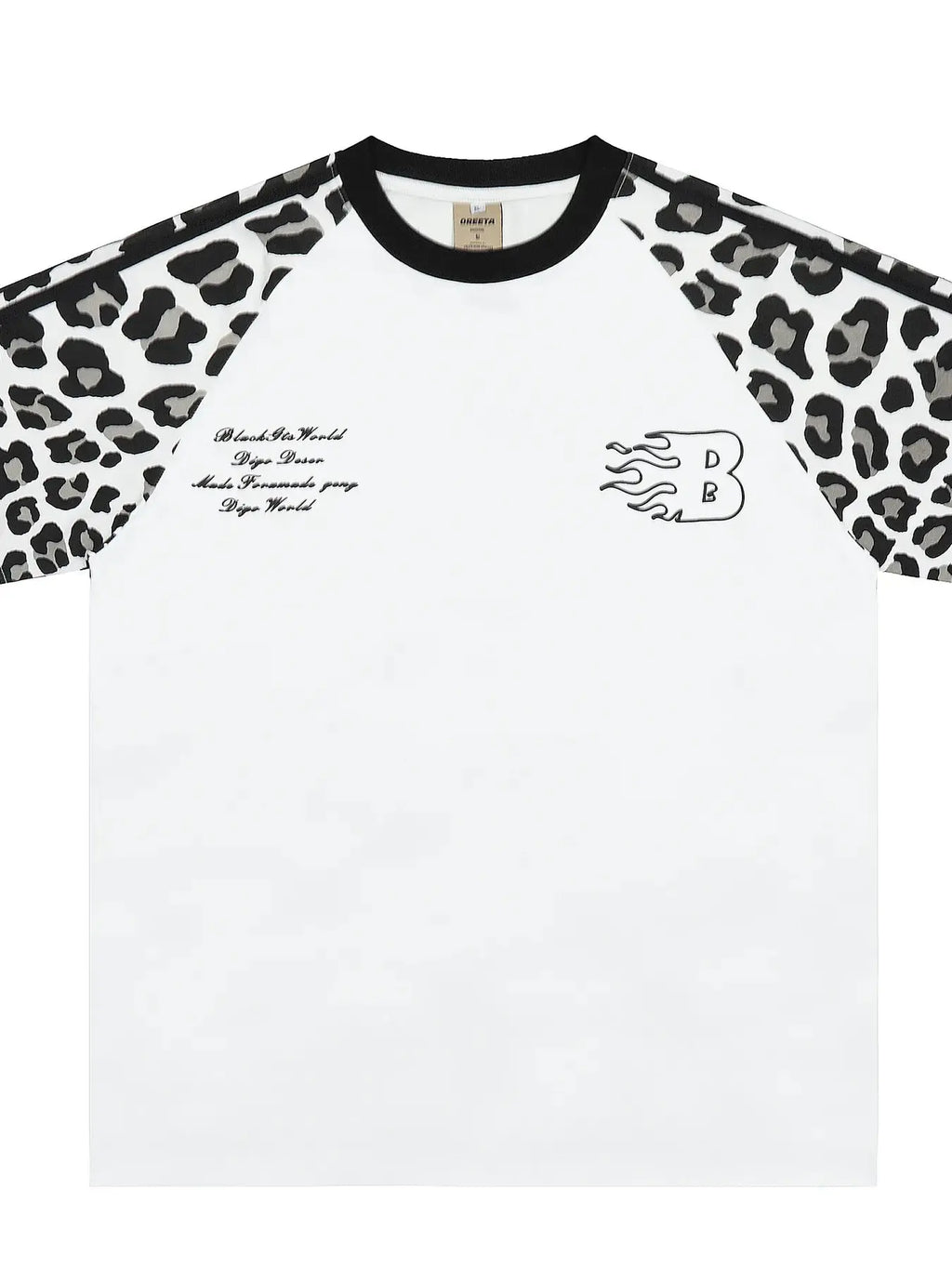 Men's Leopard Print Raglan Sleeve T-Shirt  COOLANDBAG