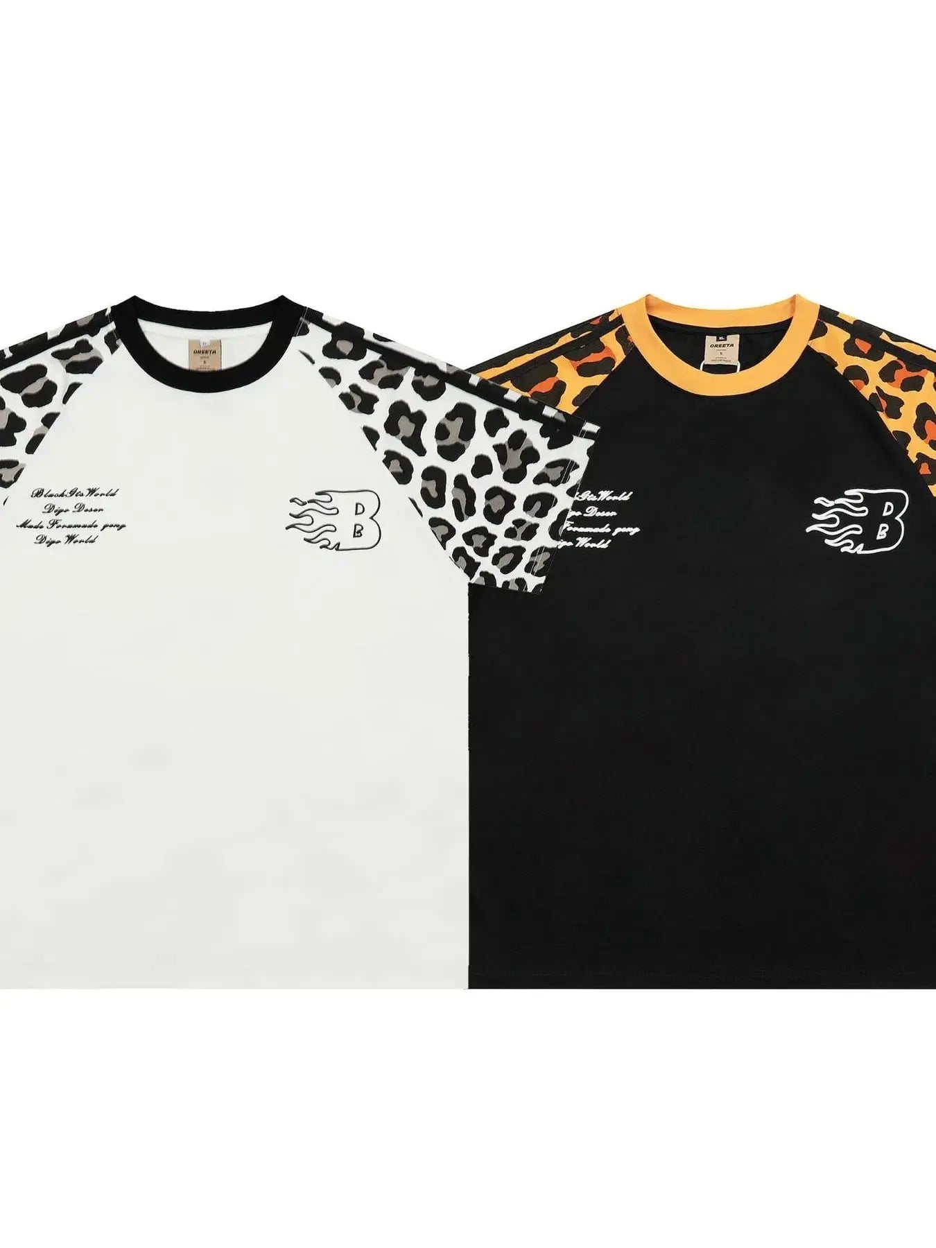 Men's Leopard Print Raglan Sleeve T-Shirt  COOLANDBAG