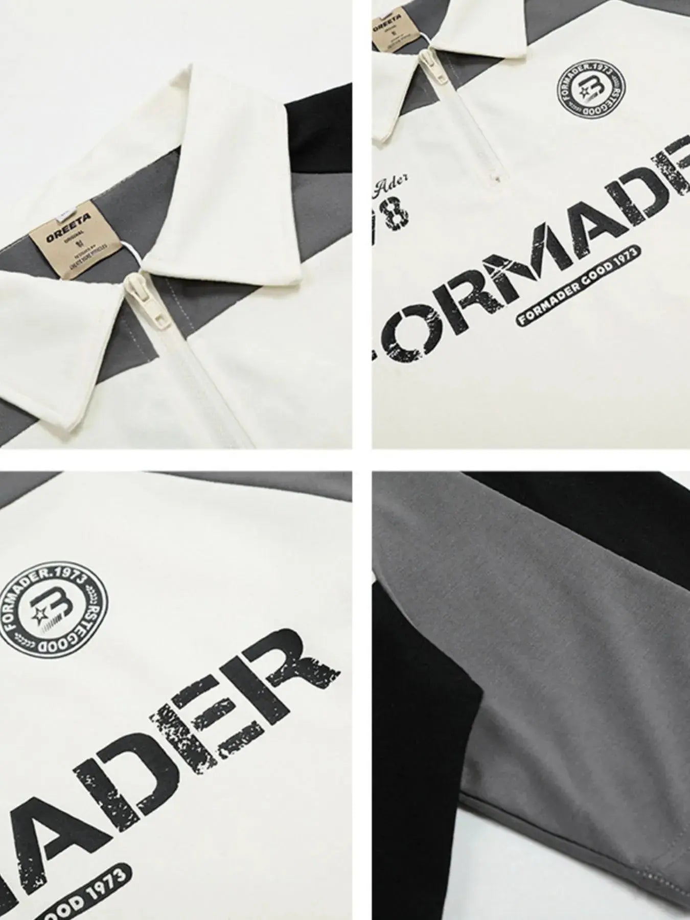 Men's Letter Quarter Zip Short Sleeve T-Shirt  COOLANDBAG