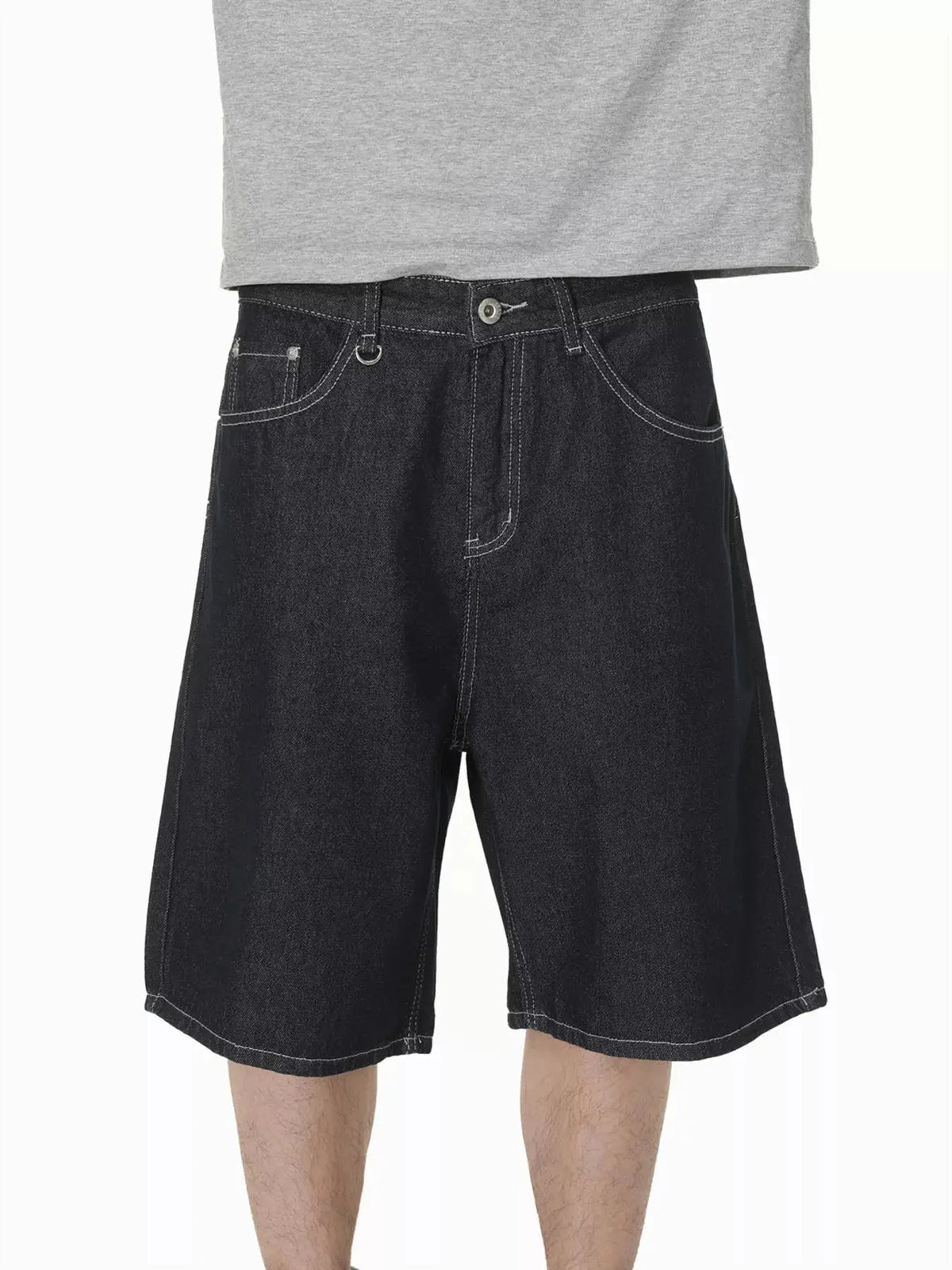 Short en Jean Coupe Ample Homme