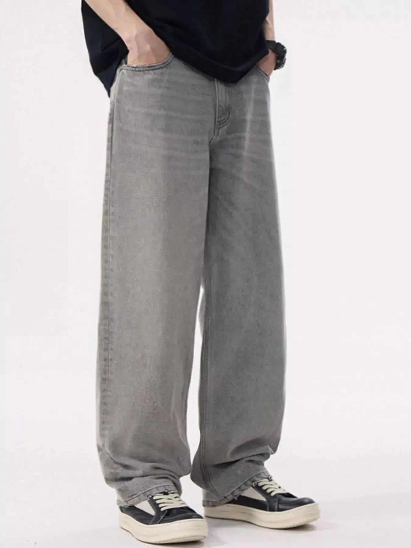 Men's Loose Fit Wash Jeans  COOLANDBAG
