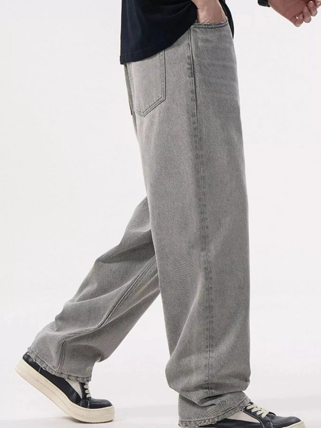 Men's Loose Fit Wash Jeans  COOLANDBAG
