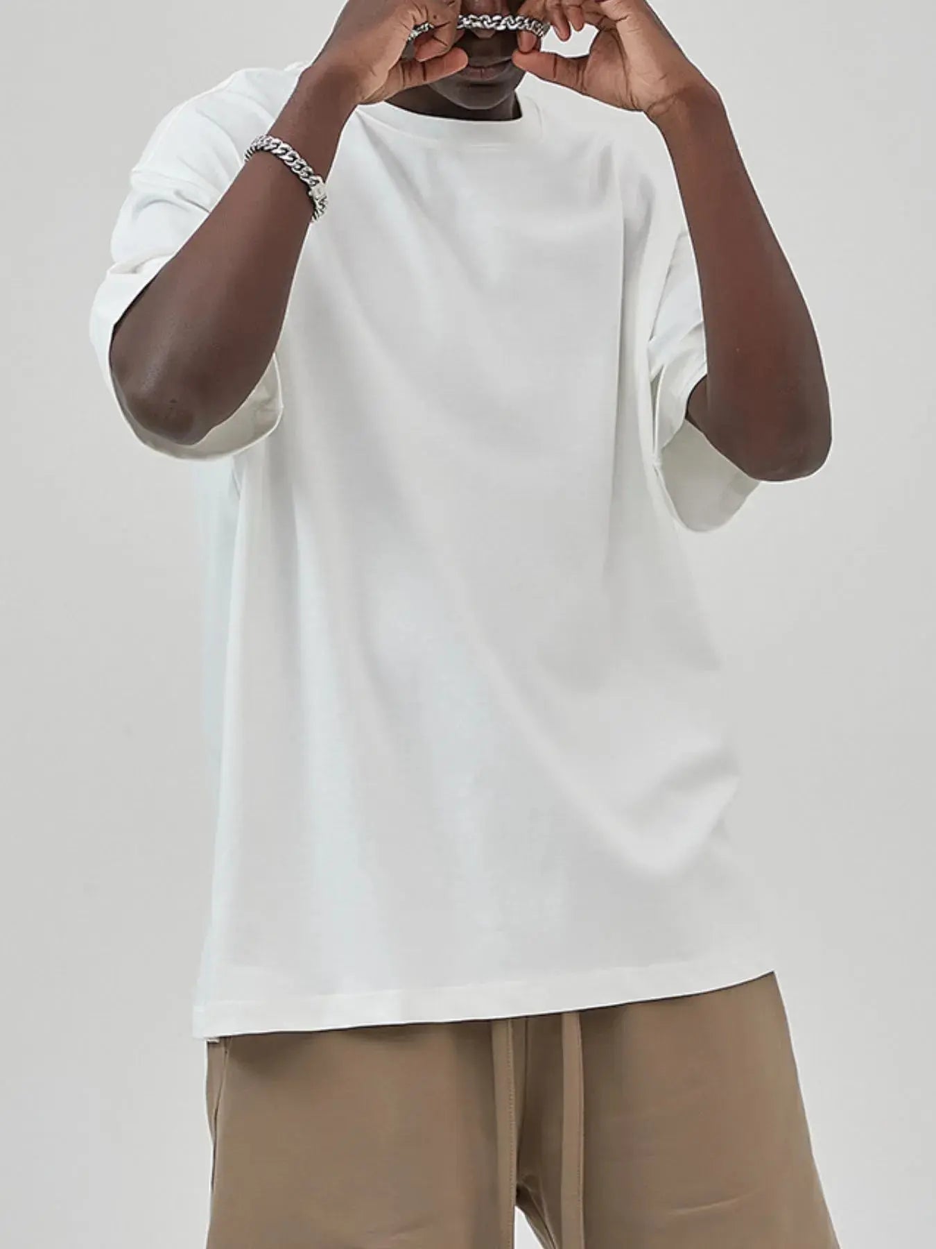 Men's Oversized Crew Neck T-Shirt  COOLANDBAG