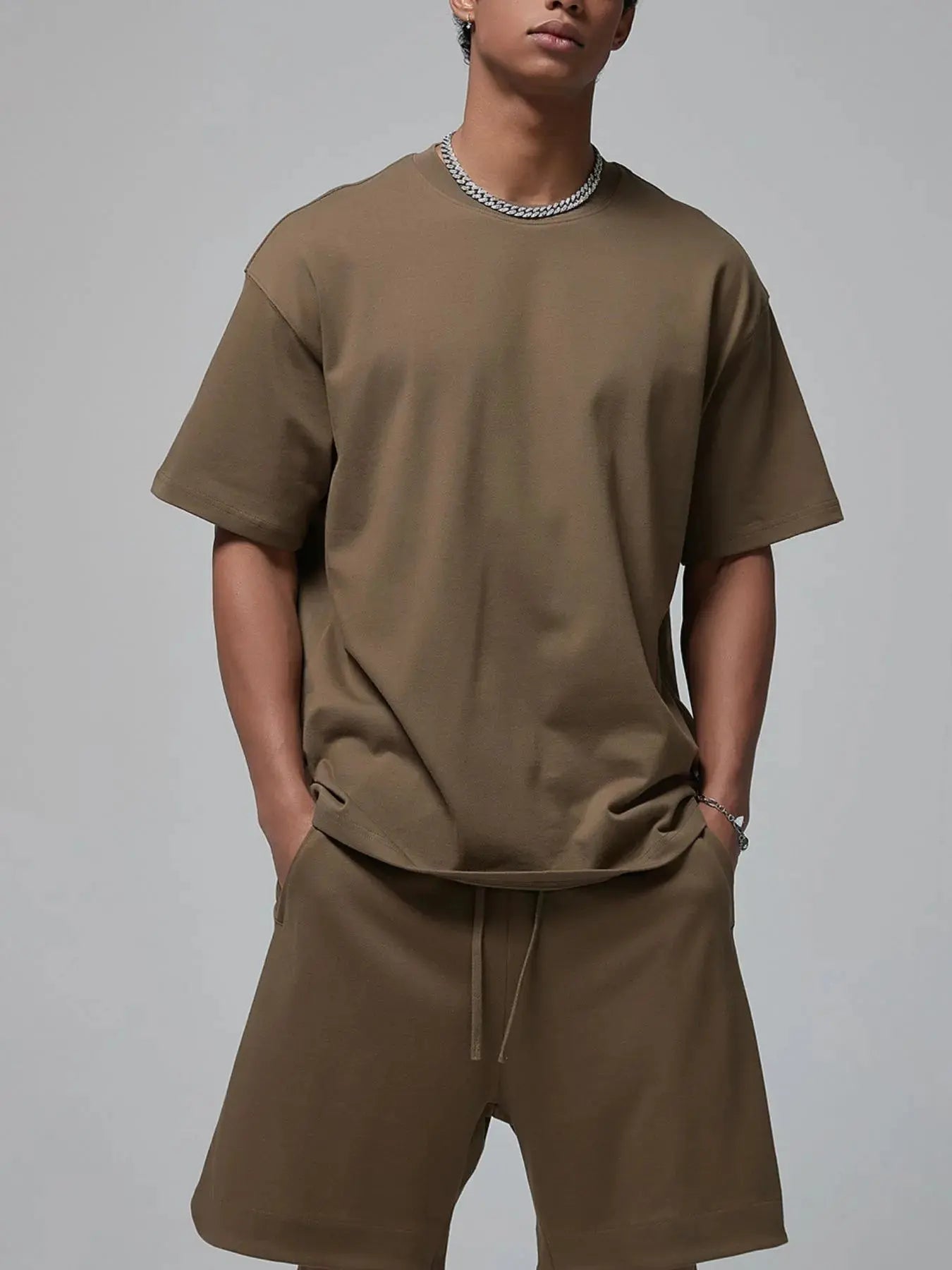Men's Oversized Crew Neck T-Shirt  COOLANDBAG