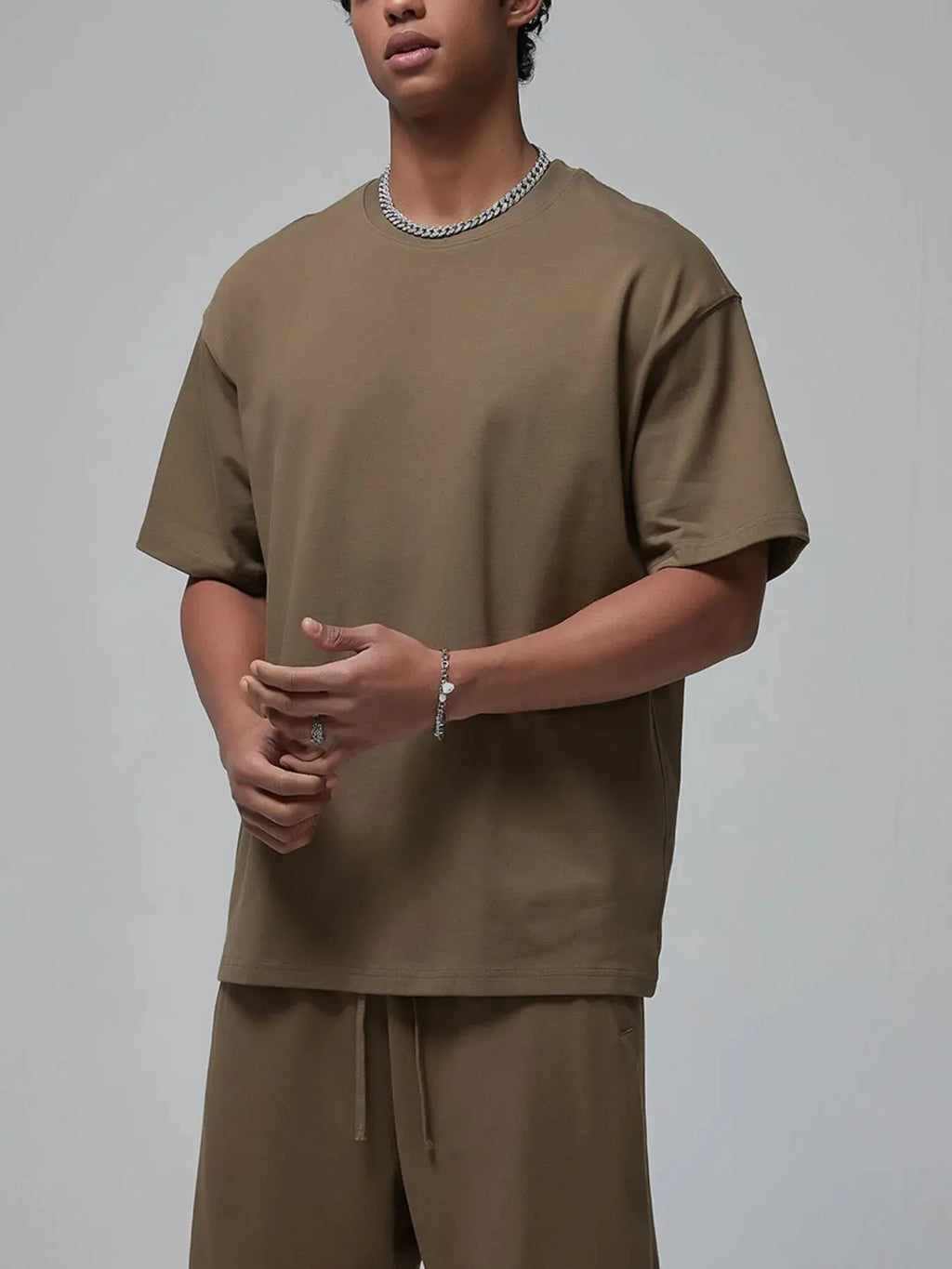 Men's Oversized Crew Neck T-Shirt  COOLANDBAG