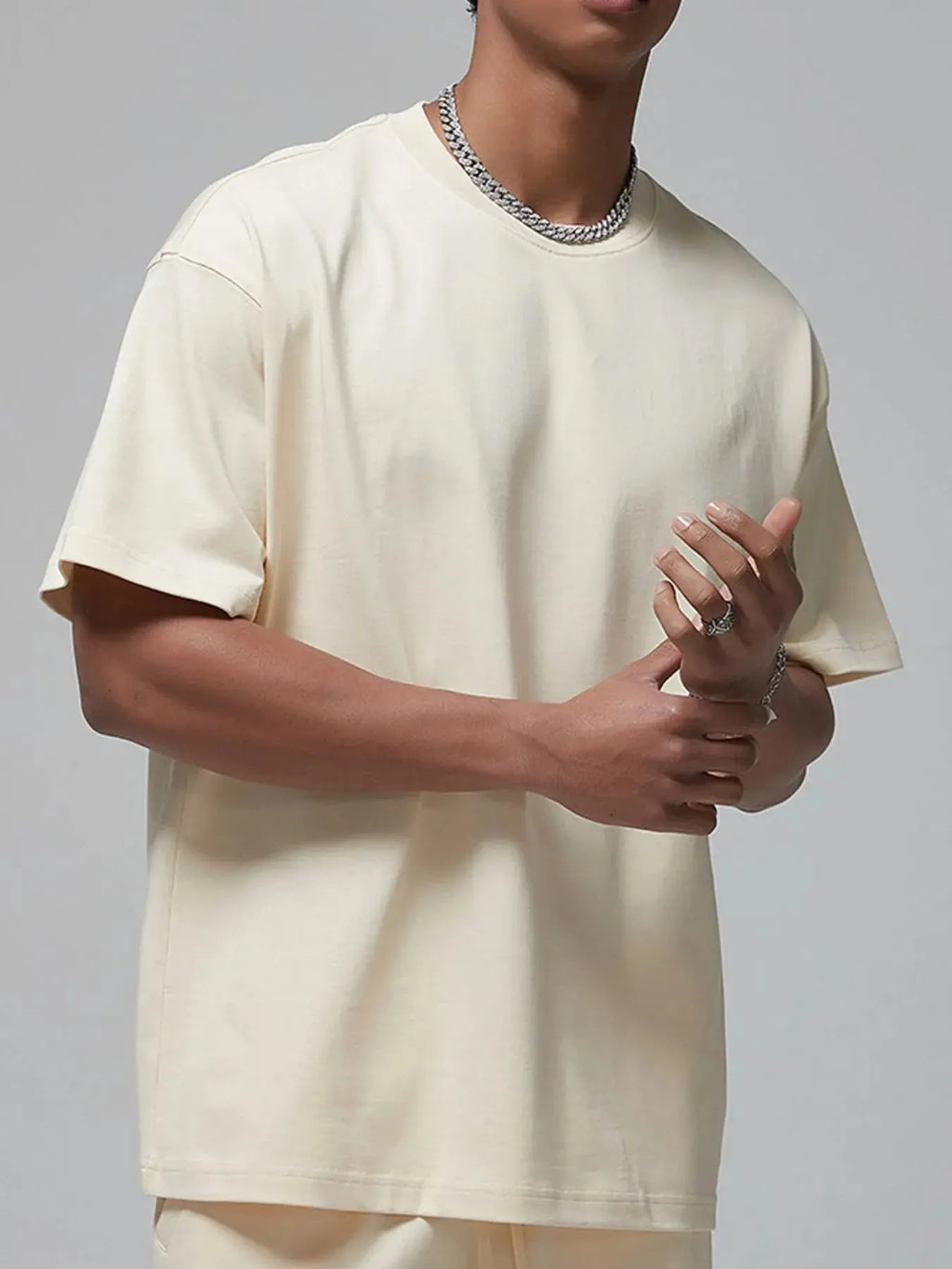 Men's Oversized Crew Neck T-Shirt  COOLANDBAG