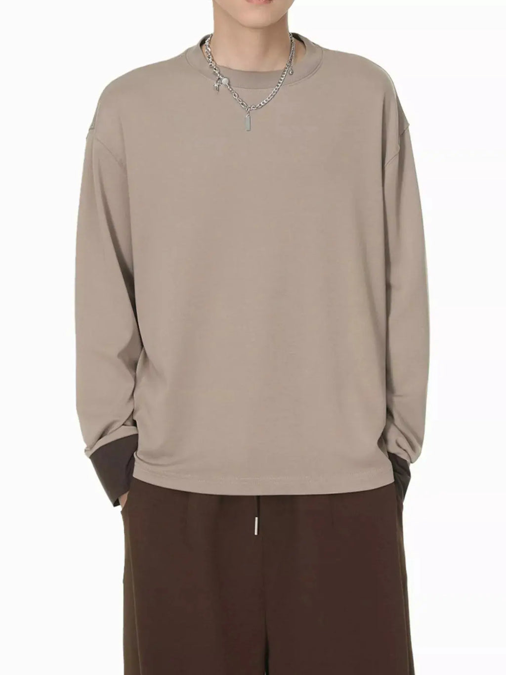 Men's Oversized Long Sleeve T-Shirt  COOLANDBAG