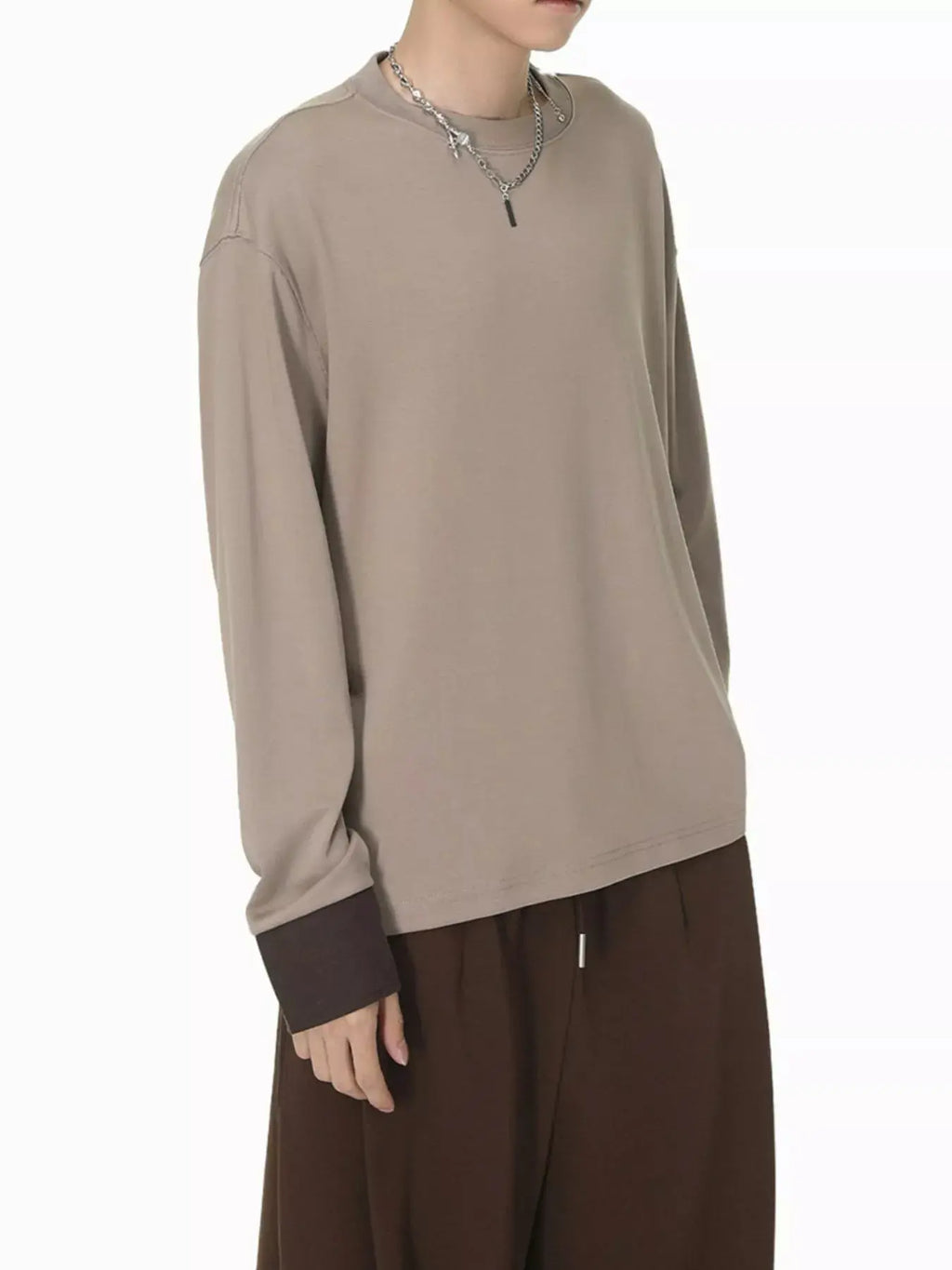 Men's Oversized Long Sleeve T-Shirt  COOLANDBAG