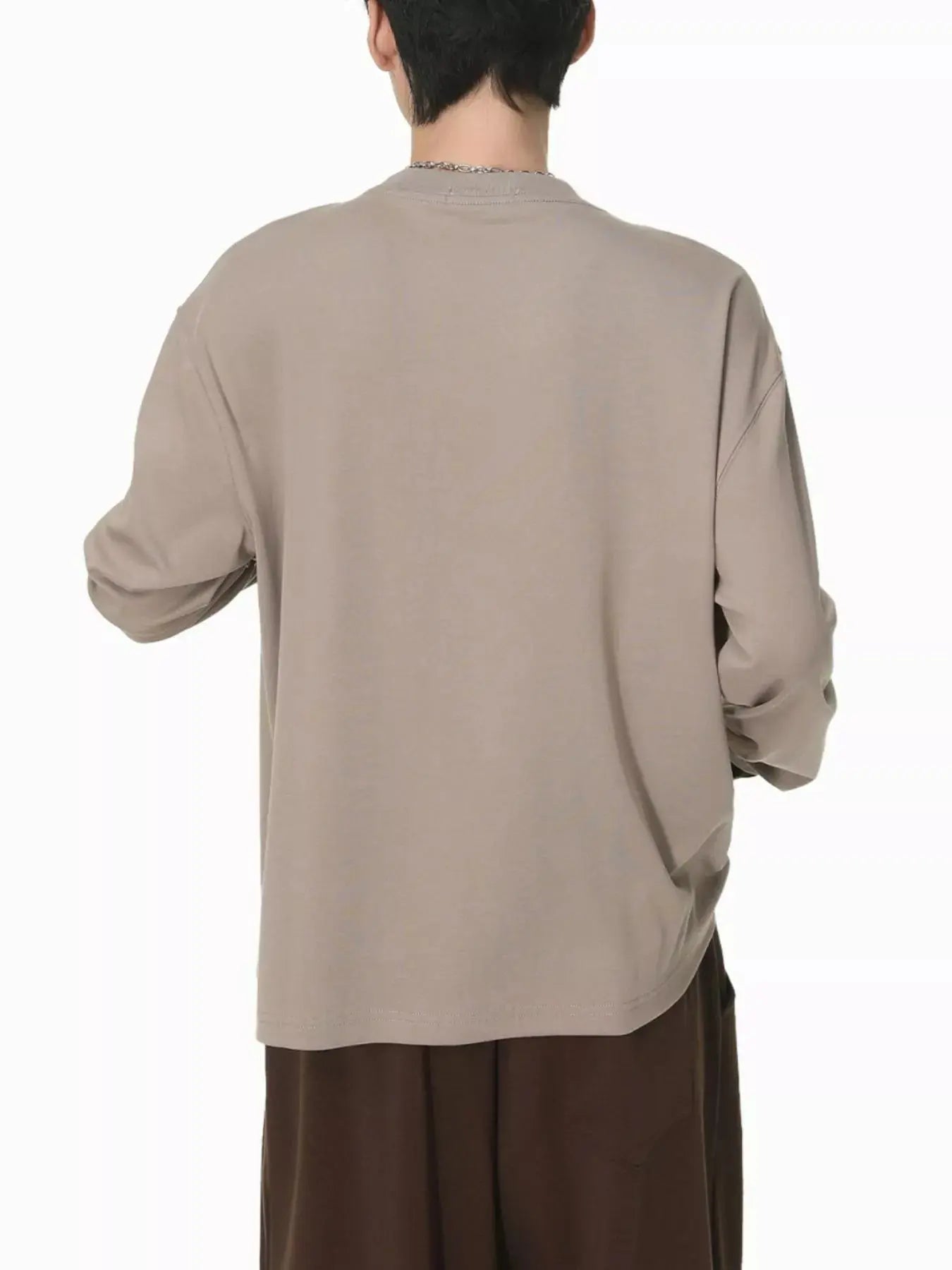 Men's Oversized Long Sleeve T-Shirt  COOLANDBAG