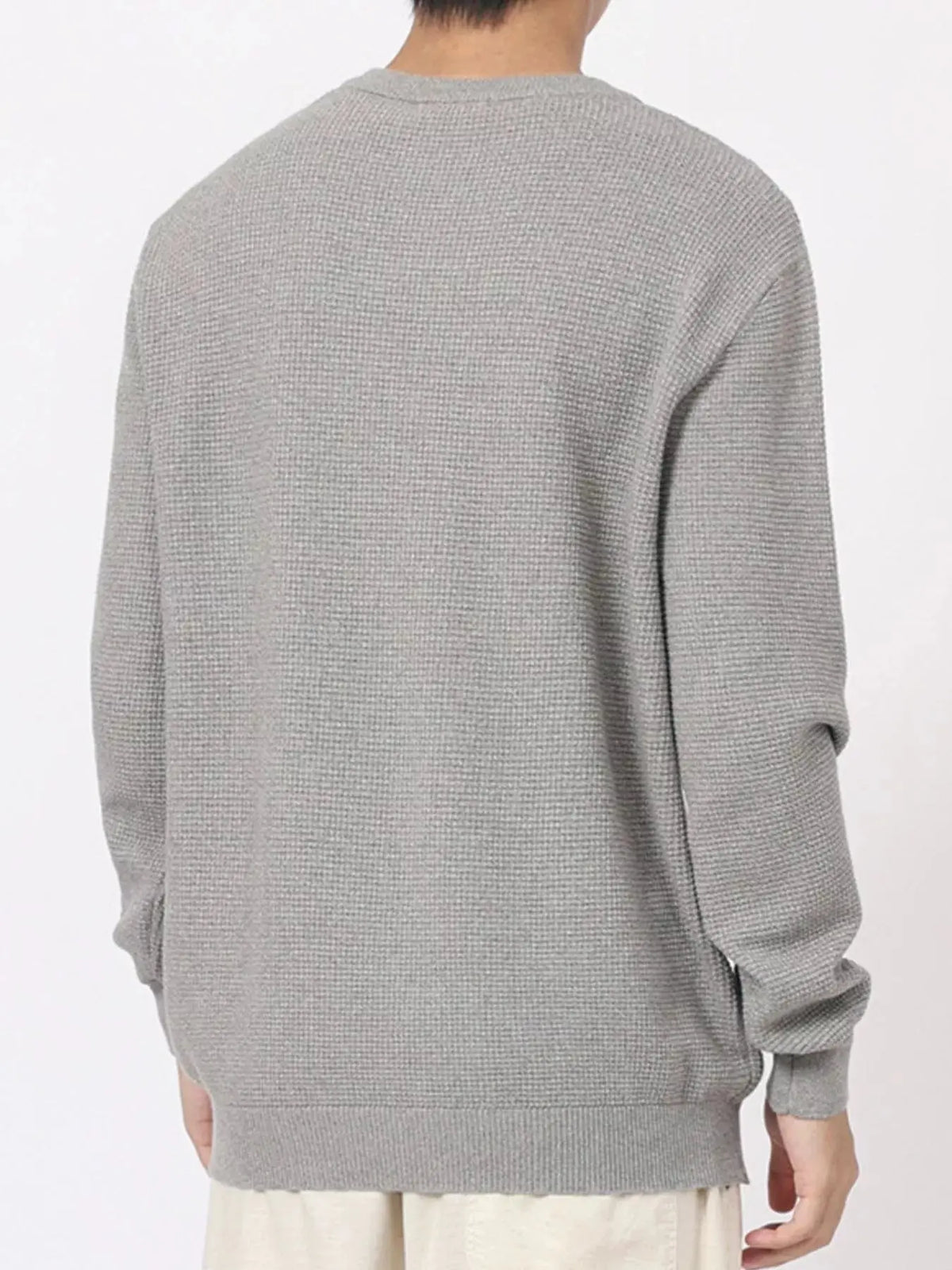 Men's Plus Size Button Detail Waffle Knit Top  COOLANDBAG
