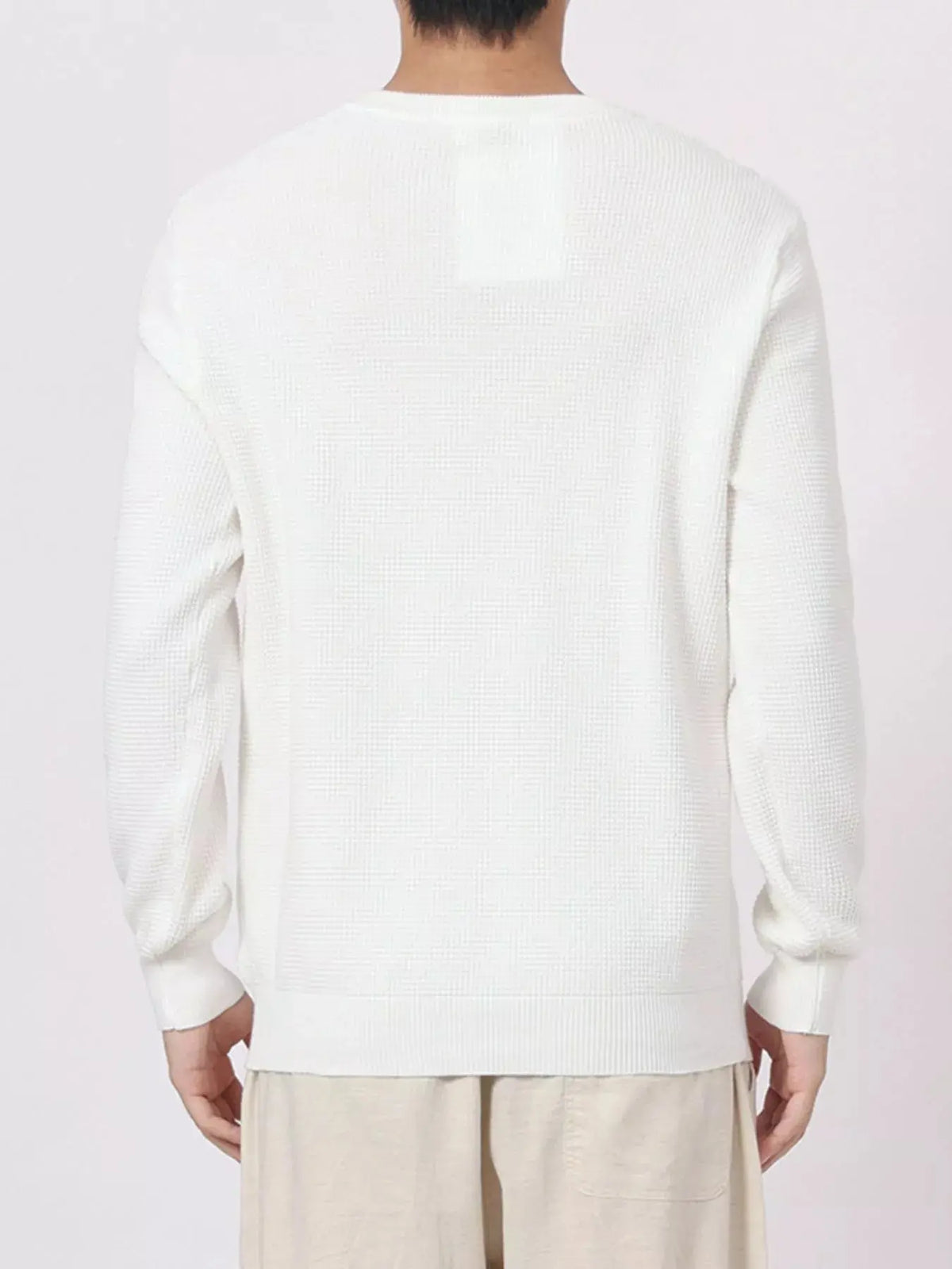 Men's Plus Size Button Detail Waffle Knit Top  COOLANDBAG