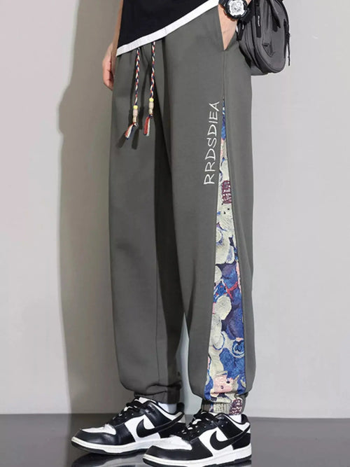 Men's Plus Size Casual Bear Print Side Panel Sweatpants  COOLANDBAG