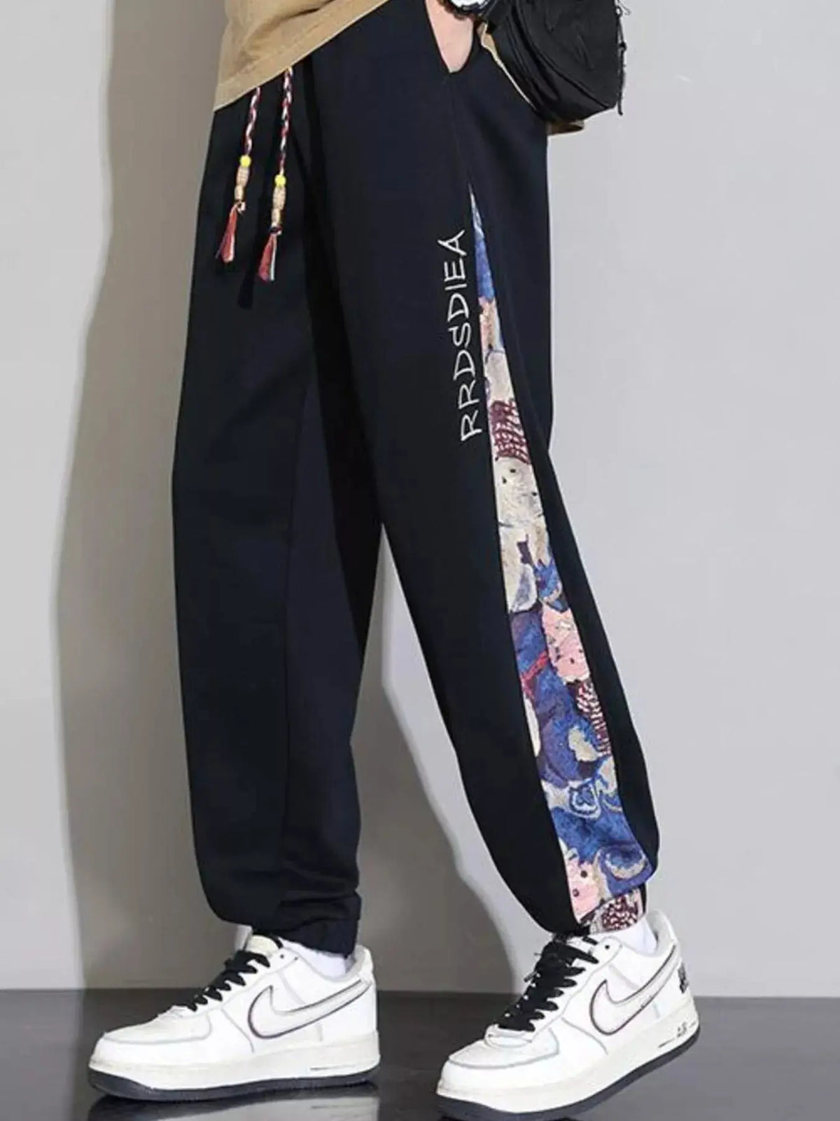 Men's Plus Size Casual Bear Print Side Panel Sweatpants  COOLANDBAG