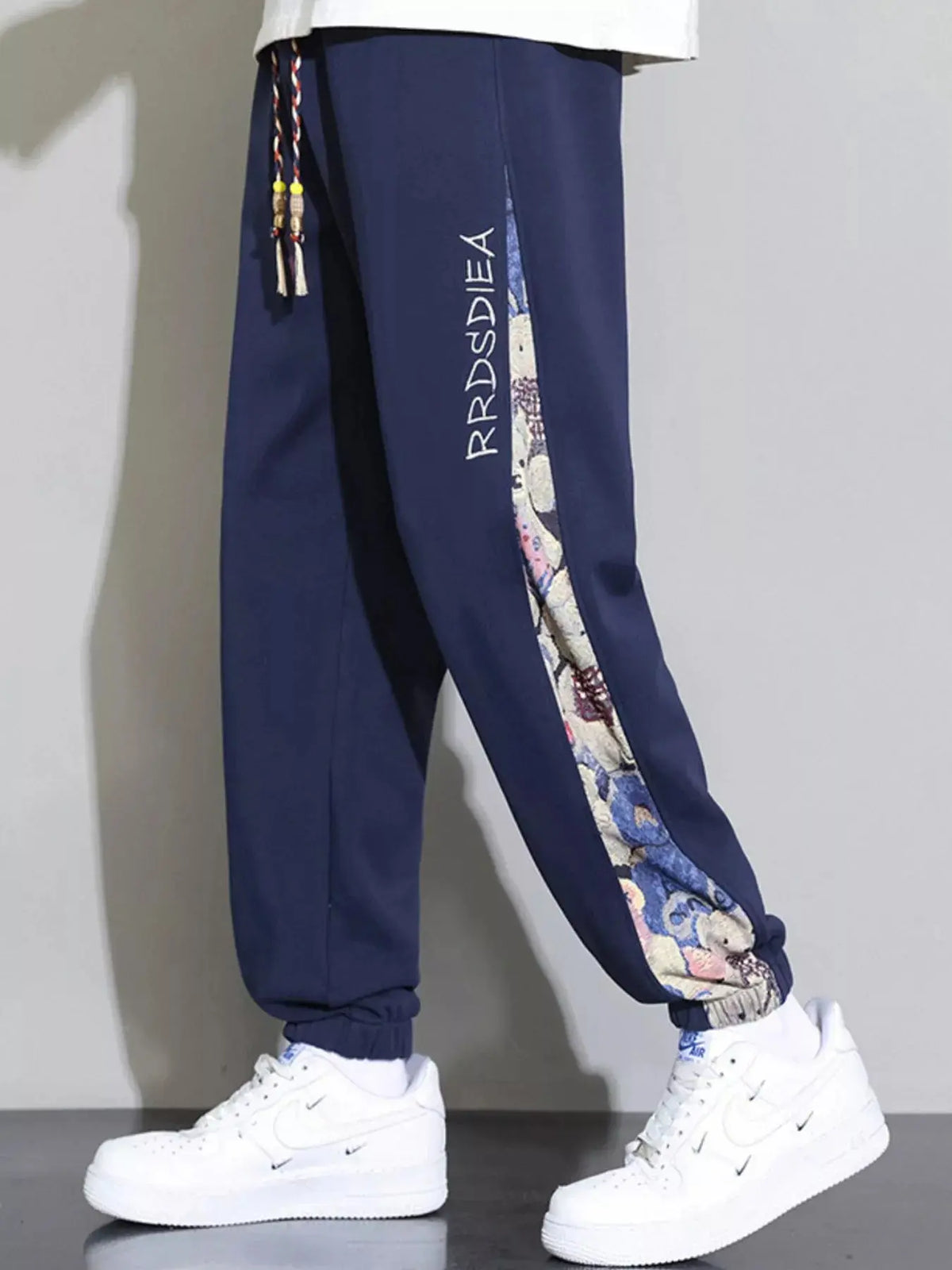 Men's Plus Size Casual Bear Print Side Panel Sweatpants  COOLANDBAG