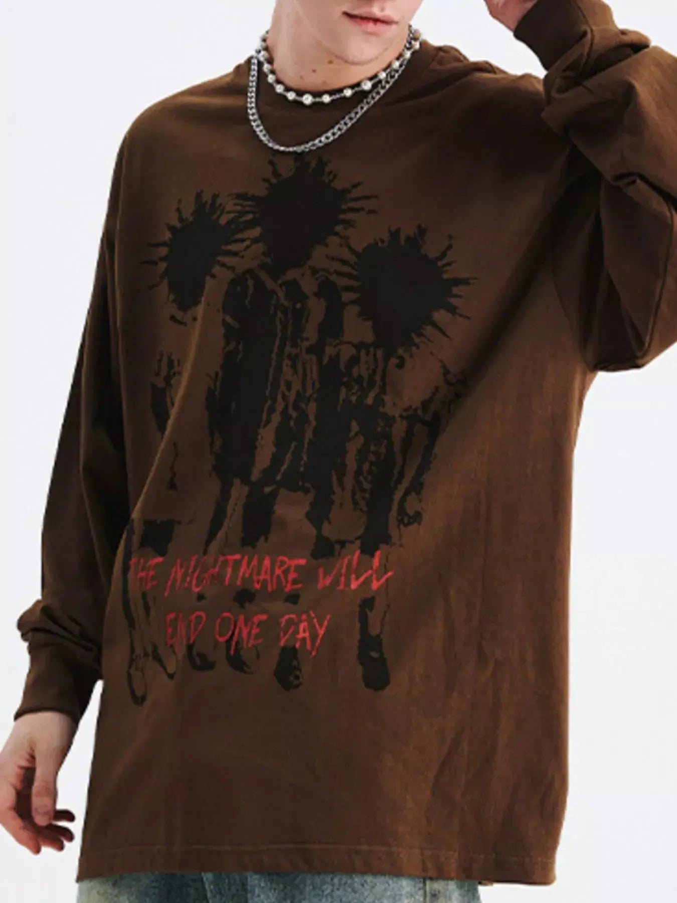 Men's Plus Size Graphic Long Sleeve T-Shirt  COOLANDBAG