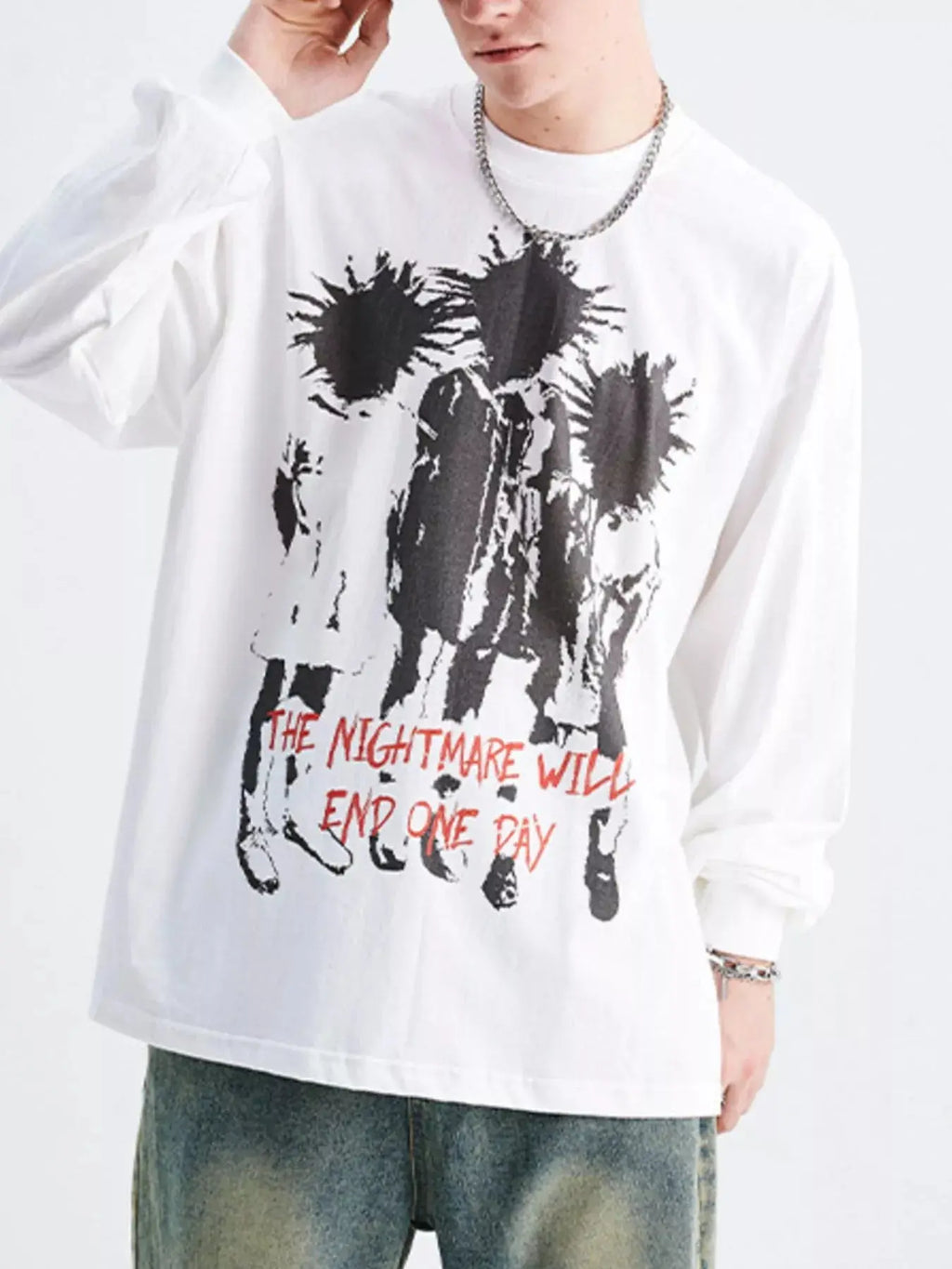 Men's Plus Size Graphic Long Sleeve T-Shirt  COOLANDBAG