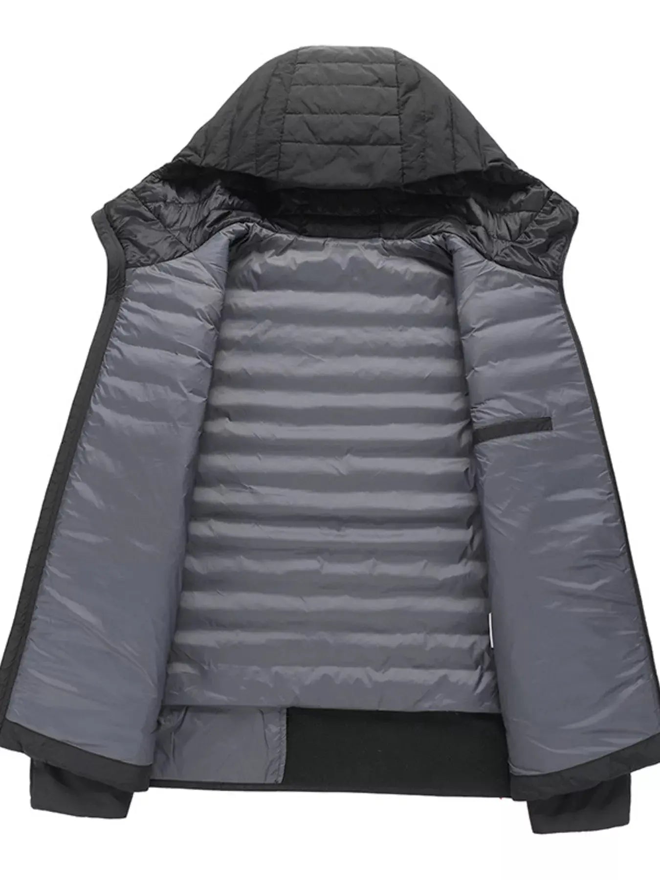 Men's Plus Size Lightweight Hooded Puffer Jacket  COOLANDBAG
