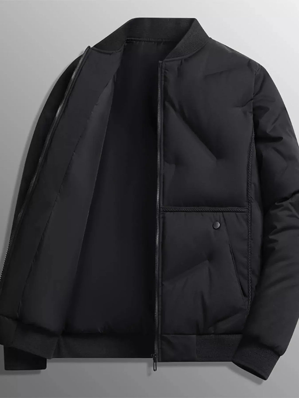 Men's Plus Size Lightweight Padded Bomber Jacket  COOLANDBAG