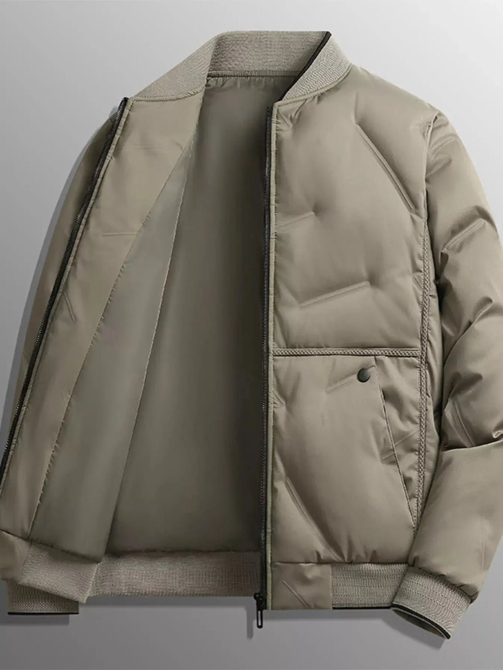 Men's Plus Size Lightweight Padded Bomber Jacket  COOLANDBAG
