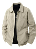 Men's Plus Size Lightweight Snap-Down Jacket  COOLANDBAG