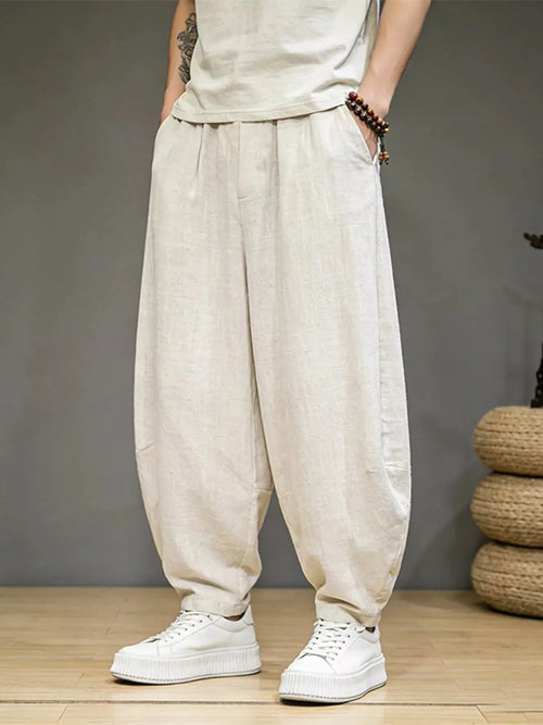 Men's Plus Size Loose Fit Pants with Pockets  COOLANDBAG