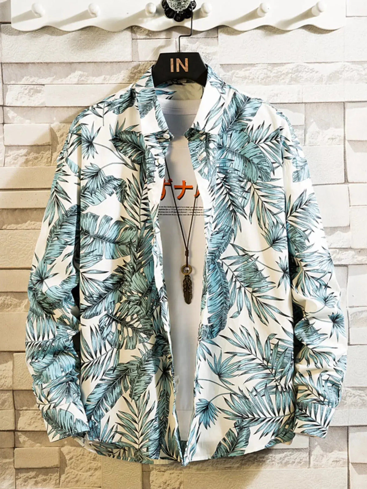 Men's Plus Size Printed Button Up Shirt  COOLANDBAG