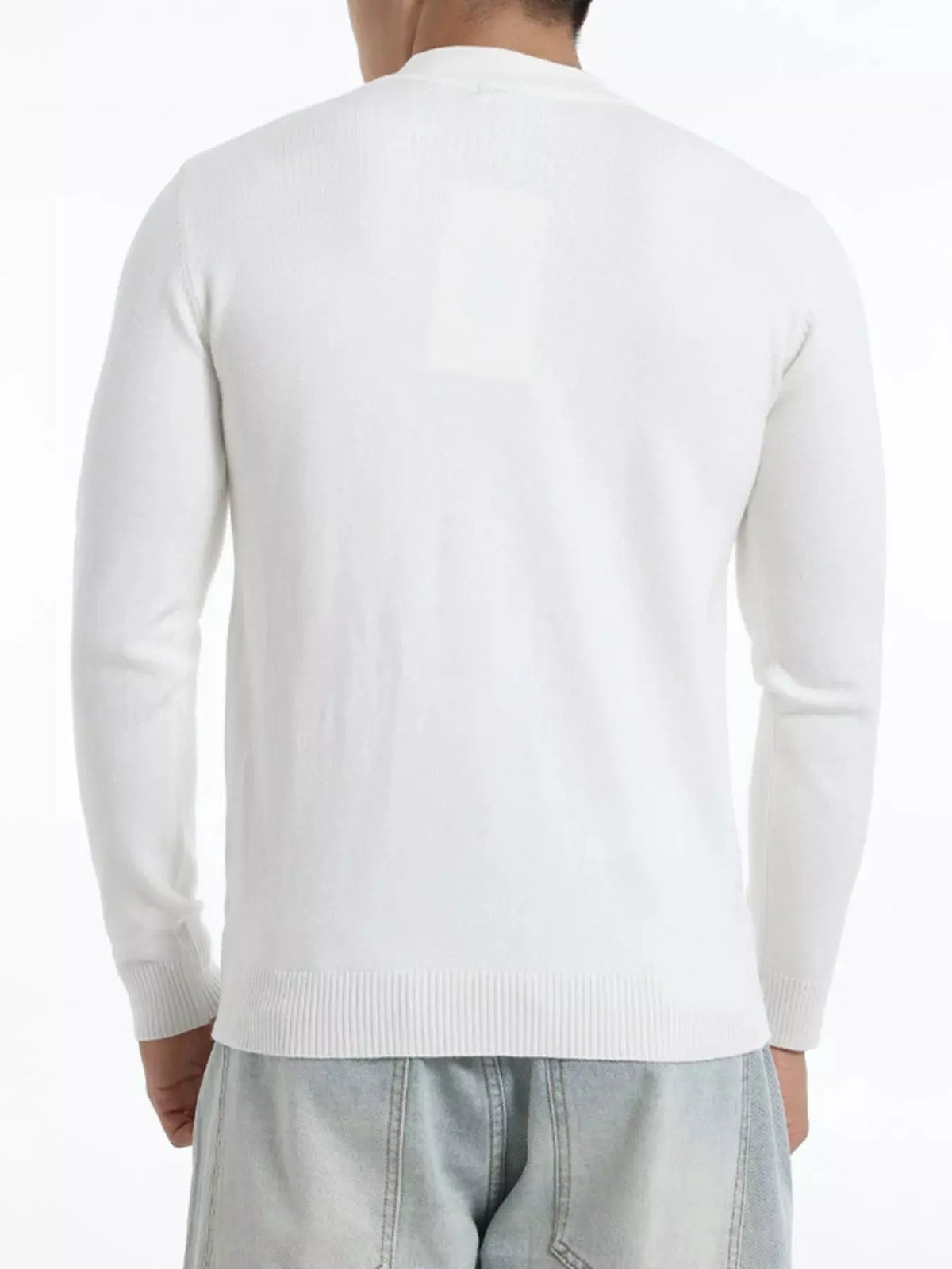 Men's Plus Size Slim-Fit Mock Neck Knit Top  COOLANDBAG