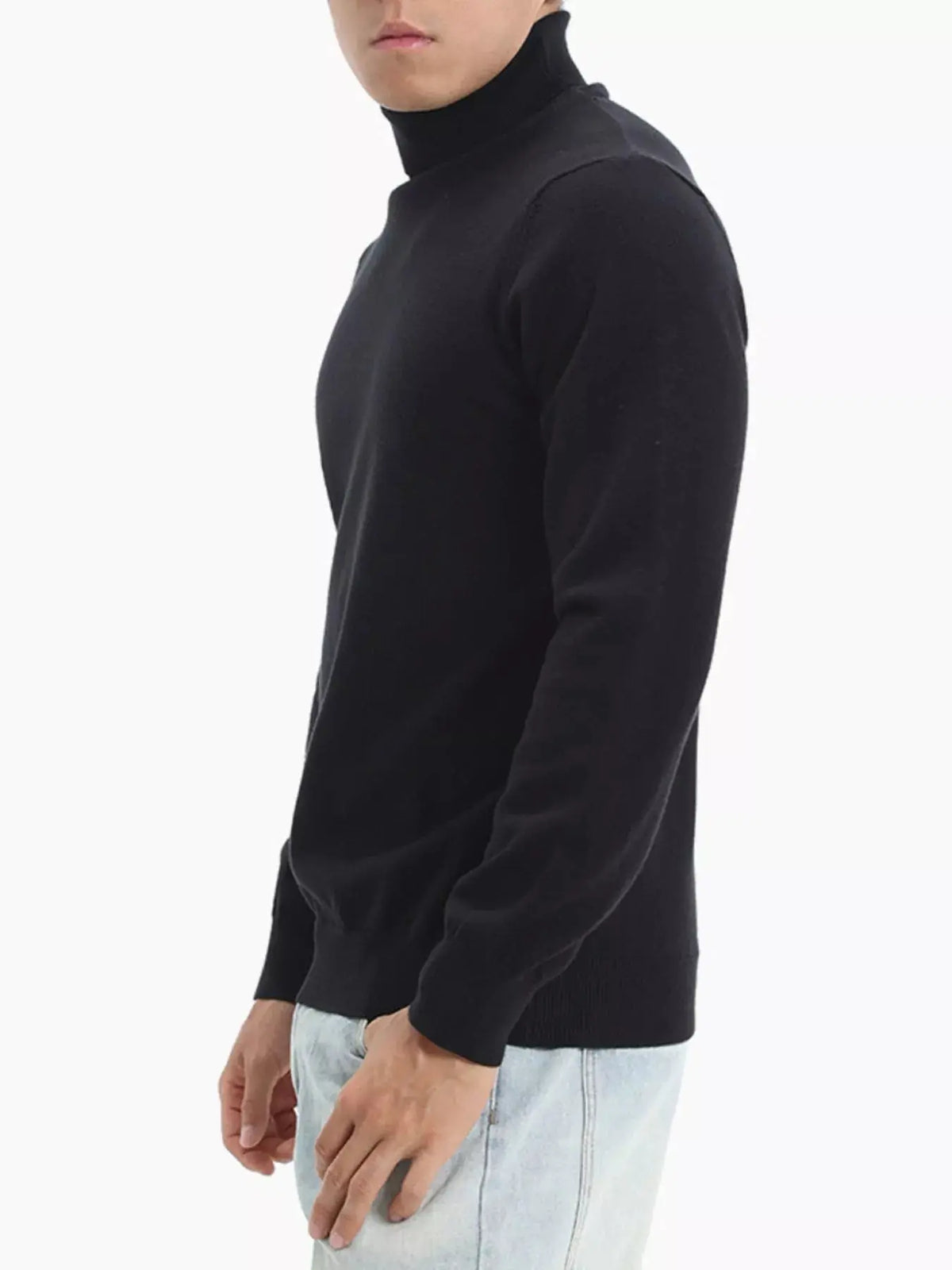 Men's Plus Size Slim-Fit Turtleneck Sweater  COOLANDBAG