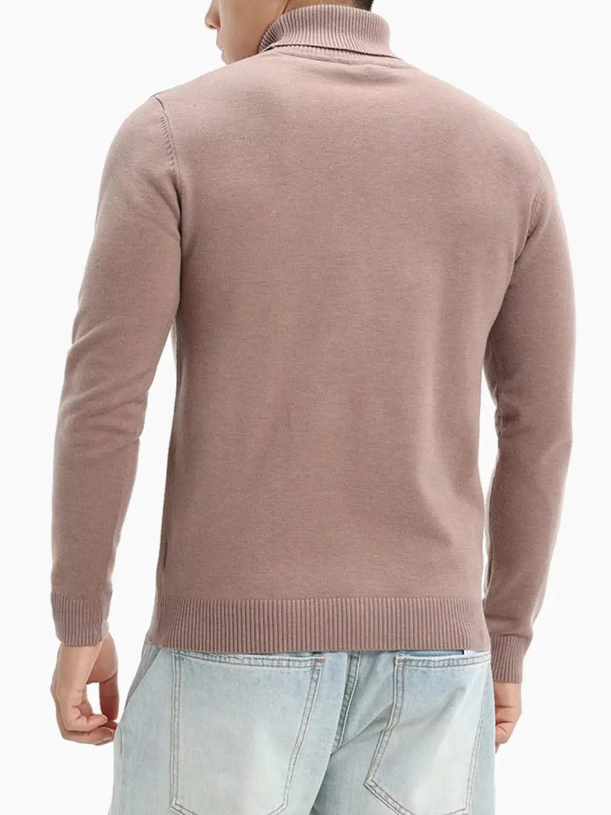Men's Plus Size Slim-Fit Turtleneck Sweater  COOLANDBAG