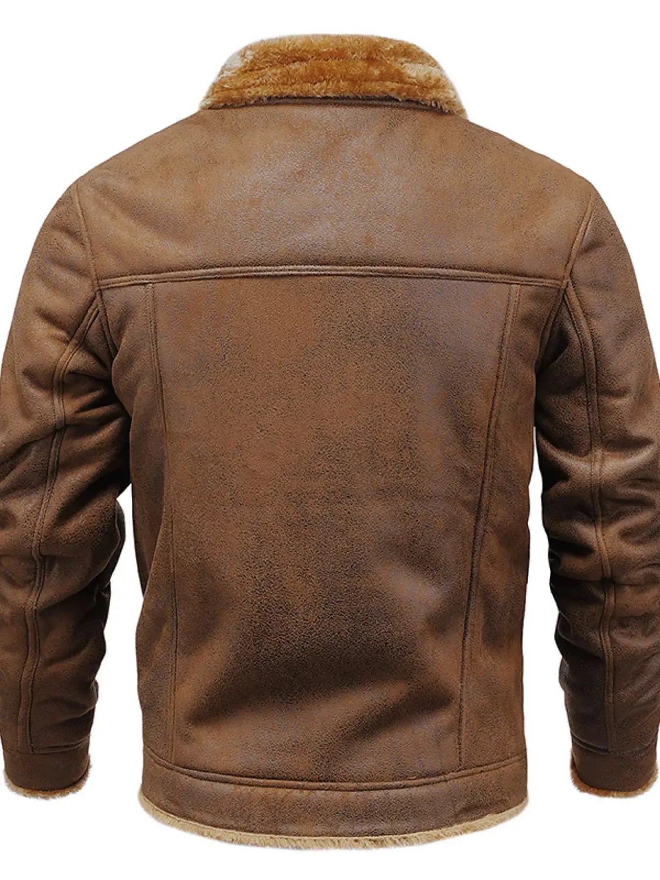 Men's Plus Size Snap Down Fur Collar Jacket  COOLANDBAG