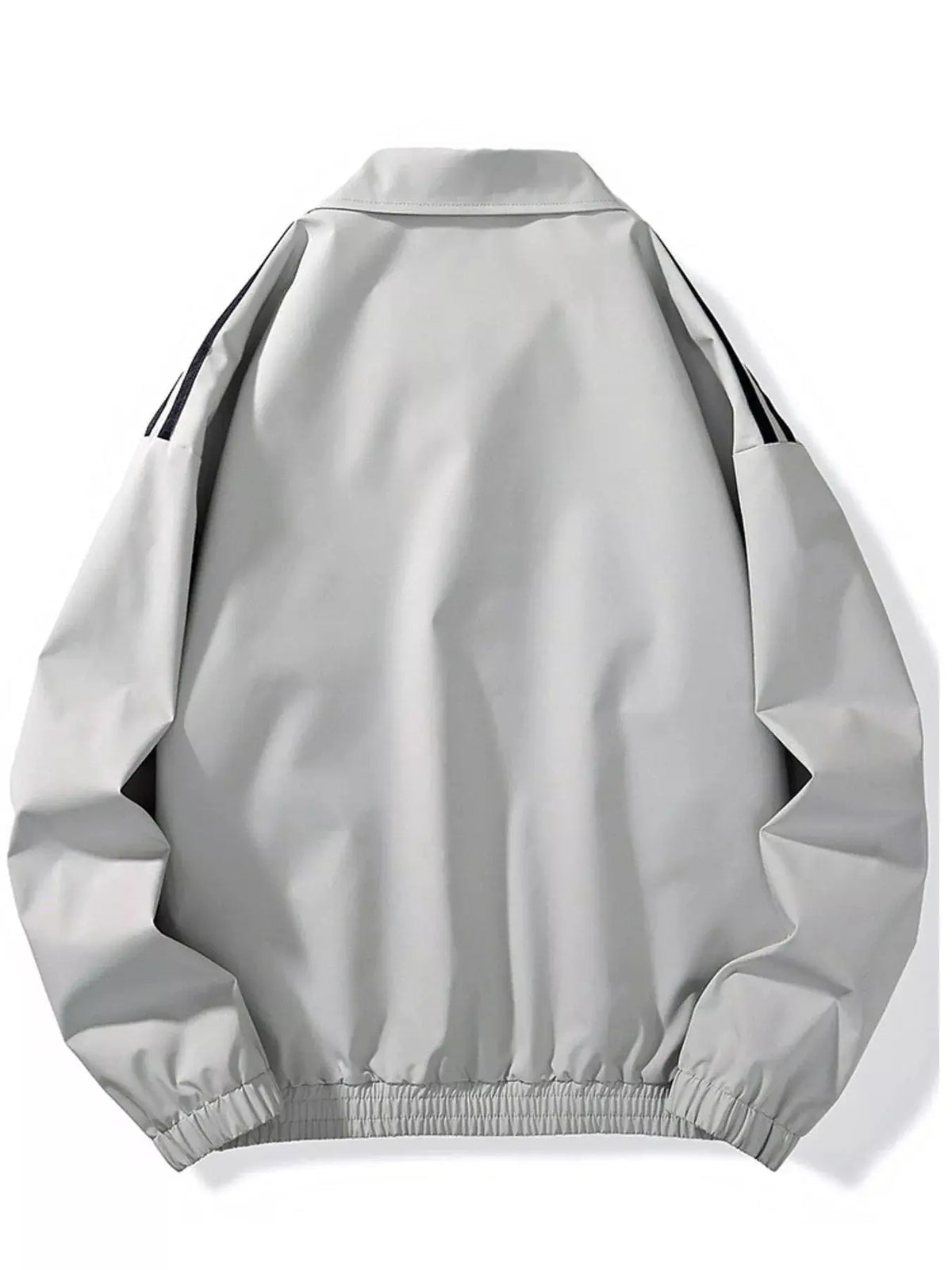Men's Plus Size Striped Zip Up Jacket  COOLANDBAG