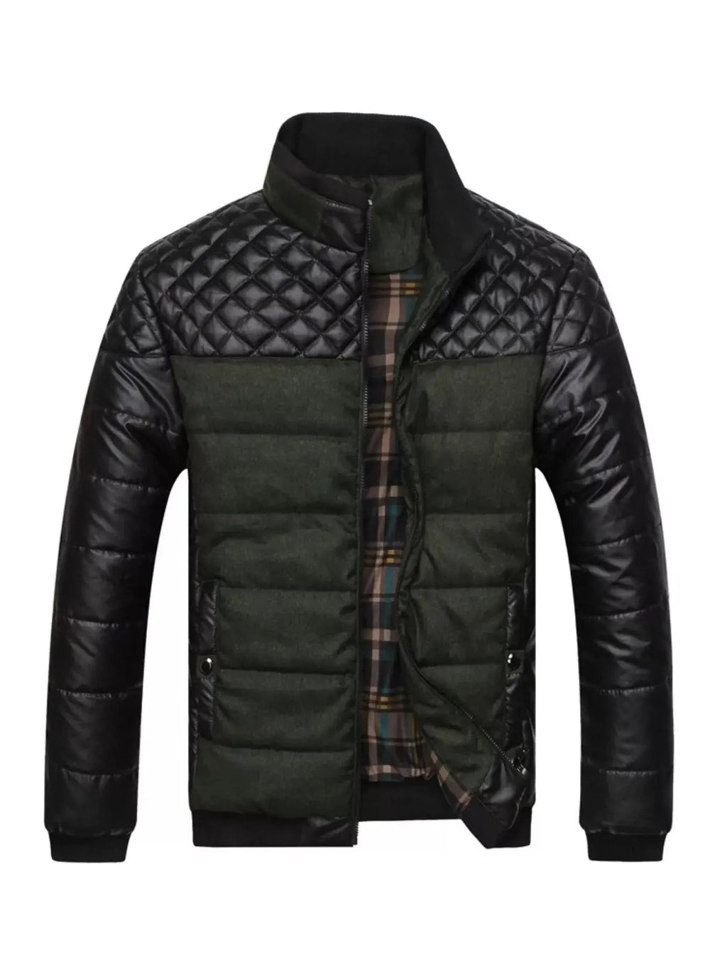 Men's Plus Size Zip Up Puffer Jacket  COOLANDBAG