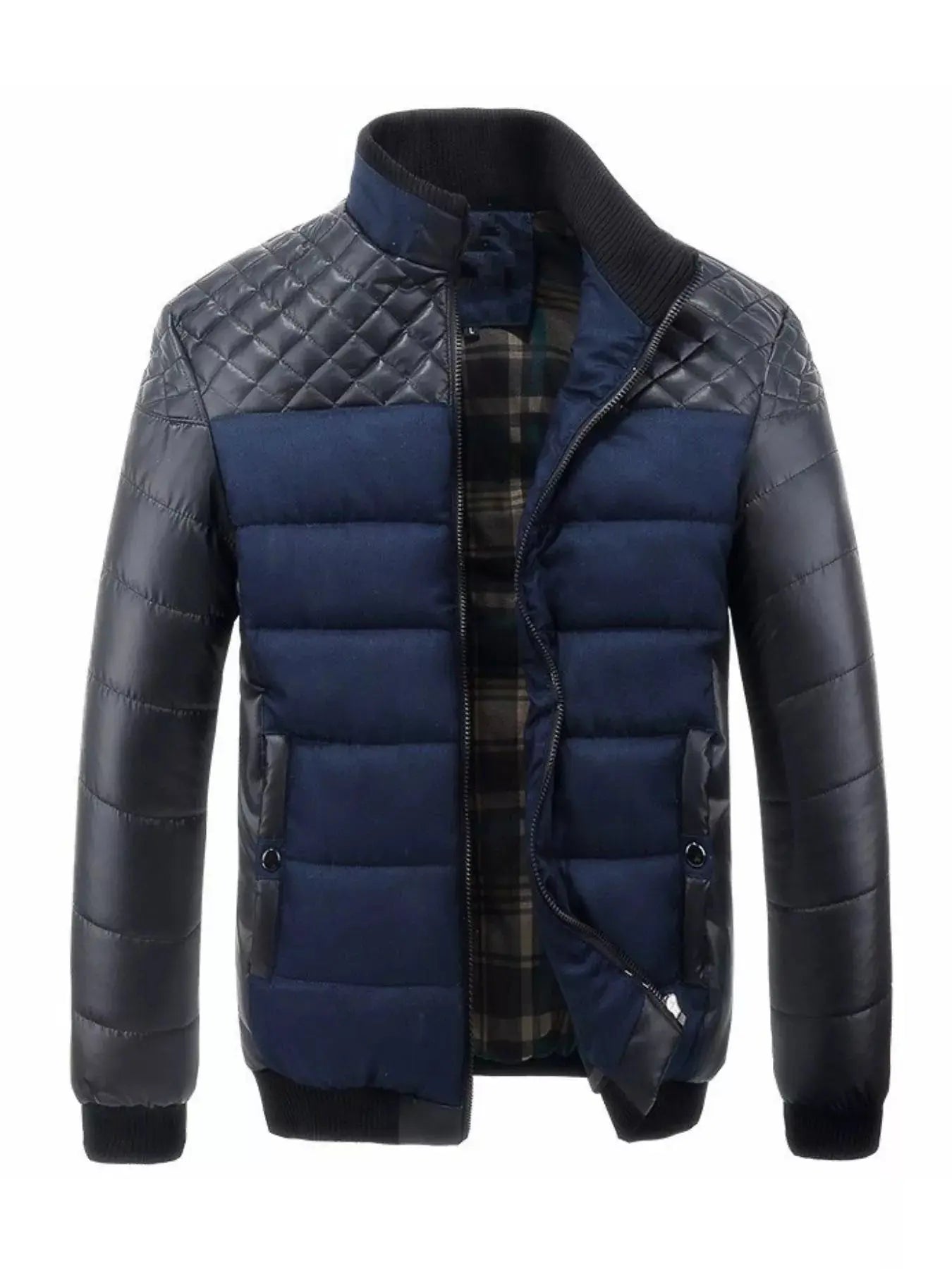 Men's Plus Size Zip Up Puffer Jacket  COOLANDBAG