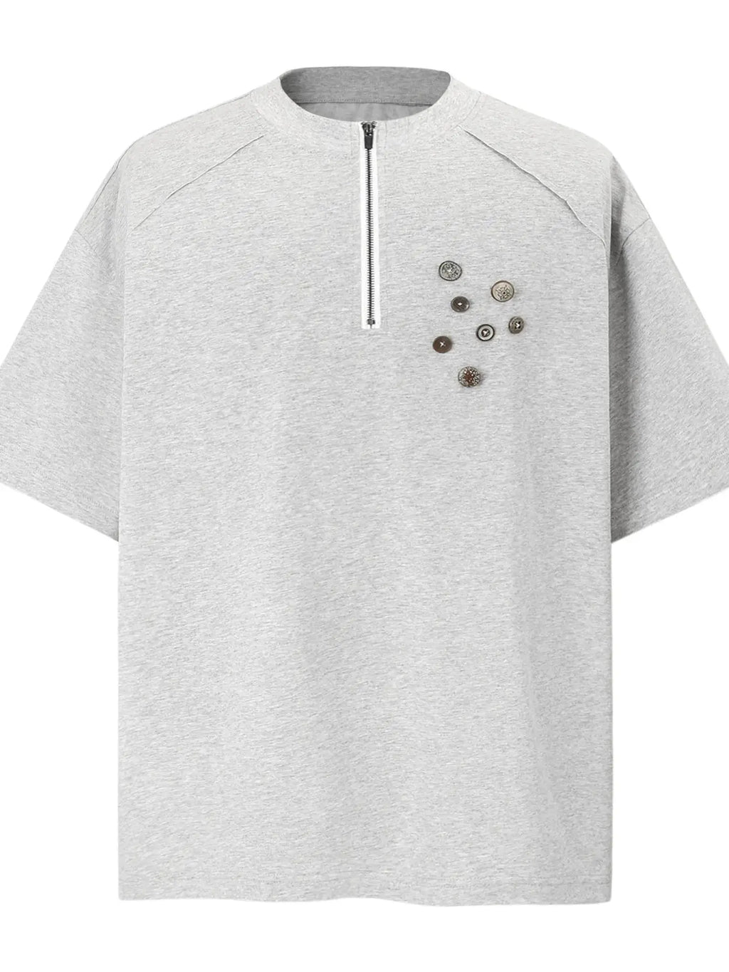 Men's Quarter-Zip Short Sleeve T-Shirt  COOLANDBAG