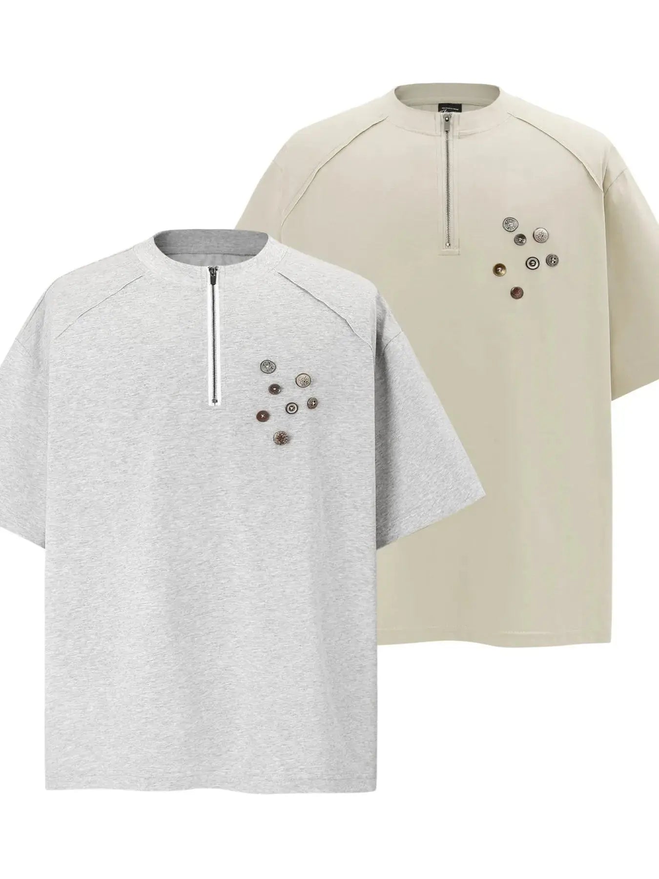 Men's Quarter-Zip Short Sleeve T-Shirt  COOLANDBAG