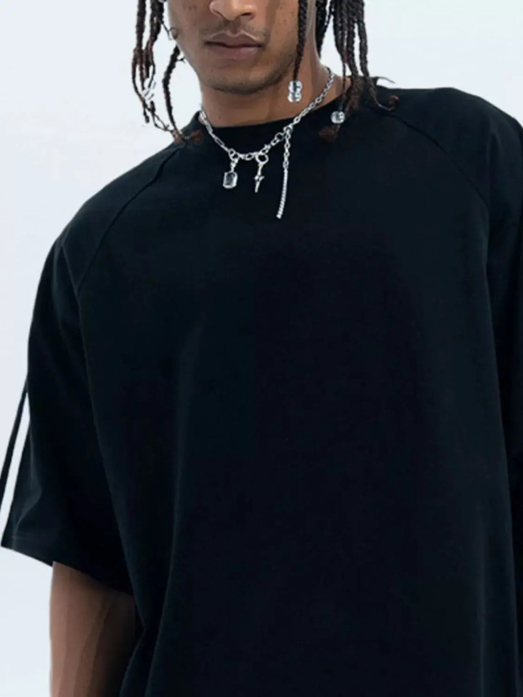 Men's Round Neck Stripe T-Shirt  COOLANDBAG