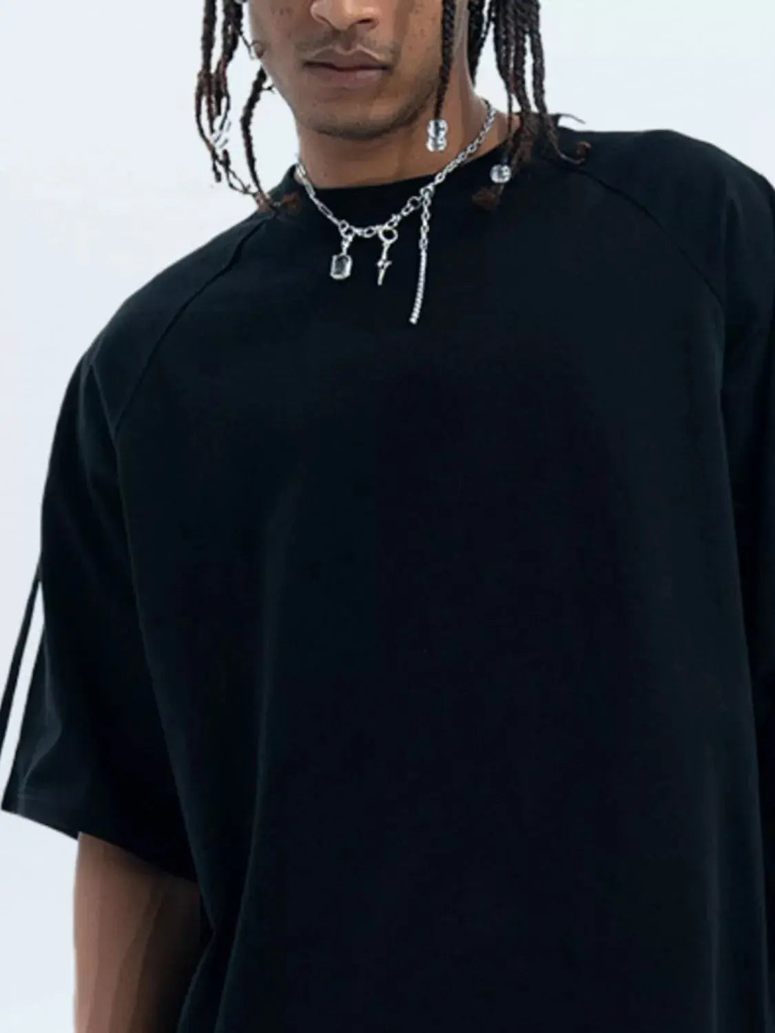 Men's Round Neck Stripe T-Shirt  COOLANDBAG